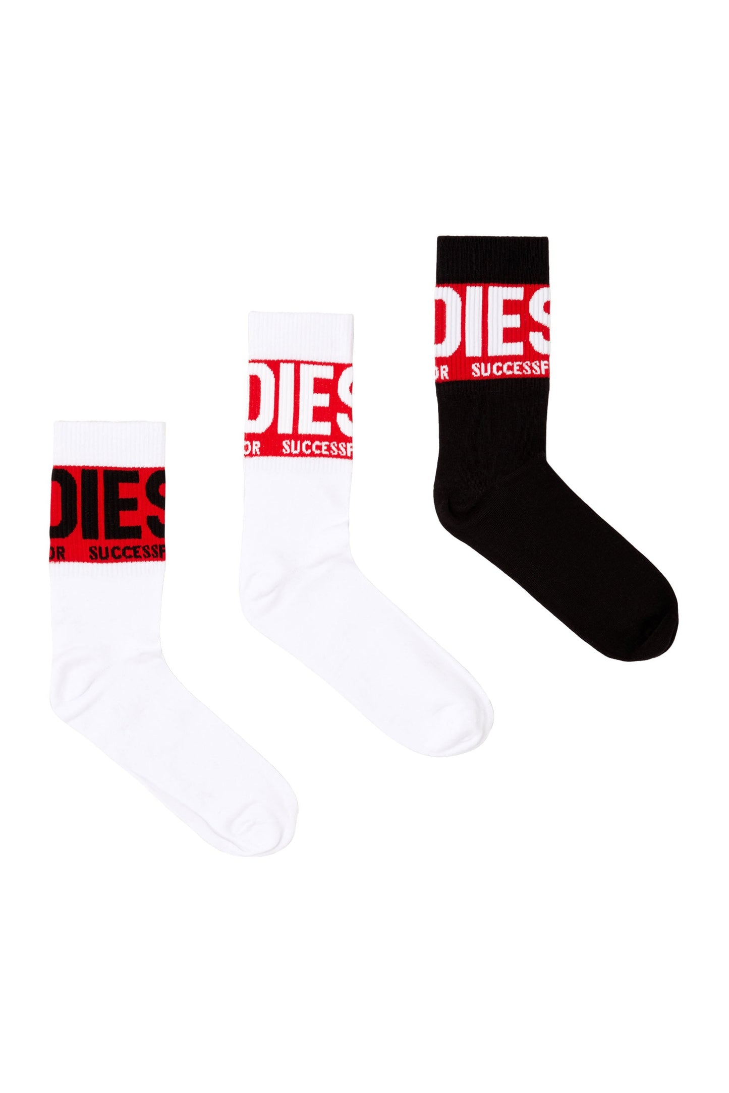 Three-pack of socks with logo cuffs