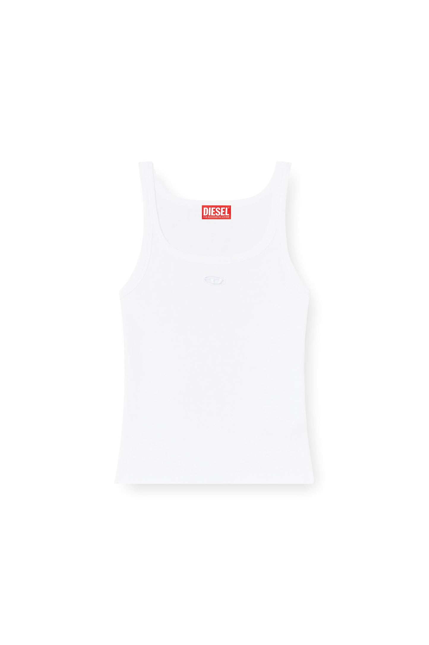 Slim tank top with laser-cut Oval D