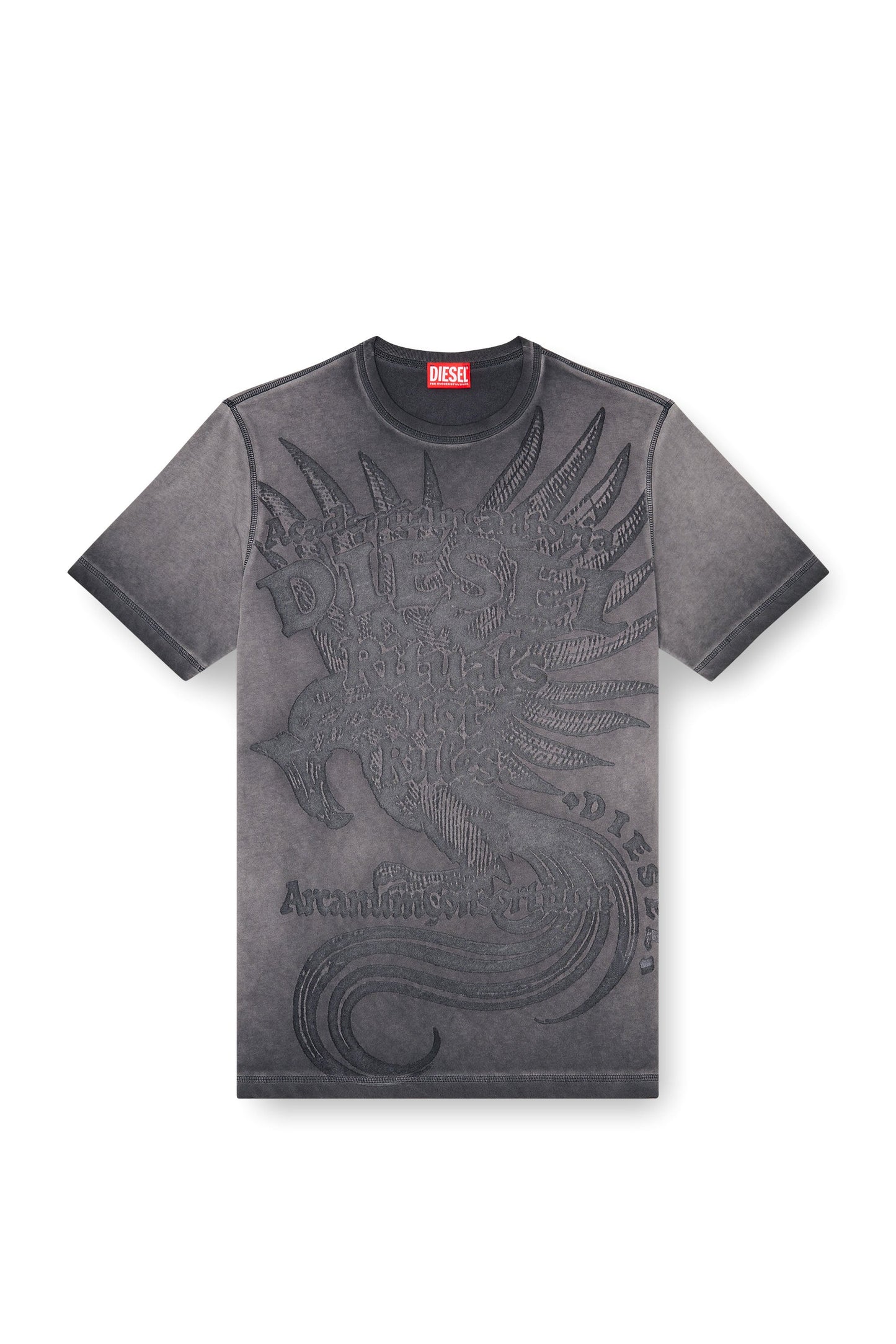 Jersey T-shirt with embossed graphic