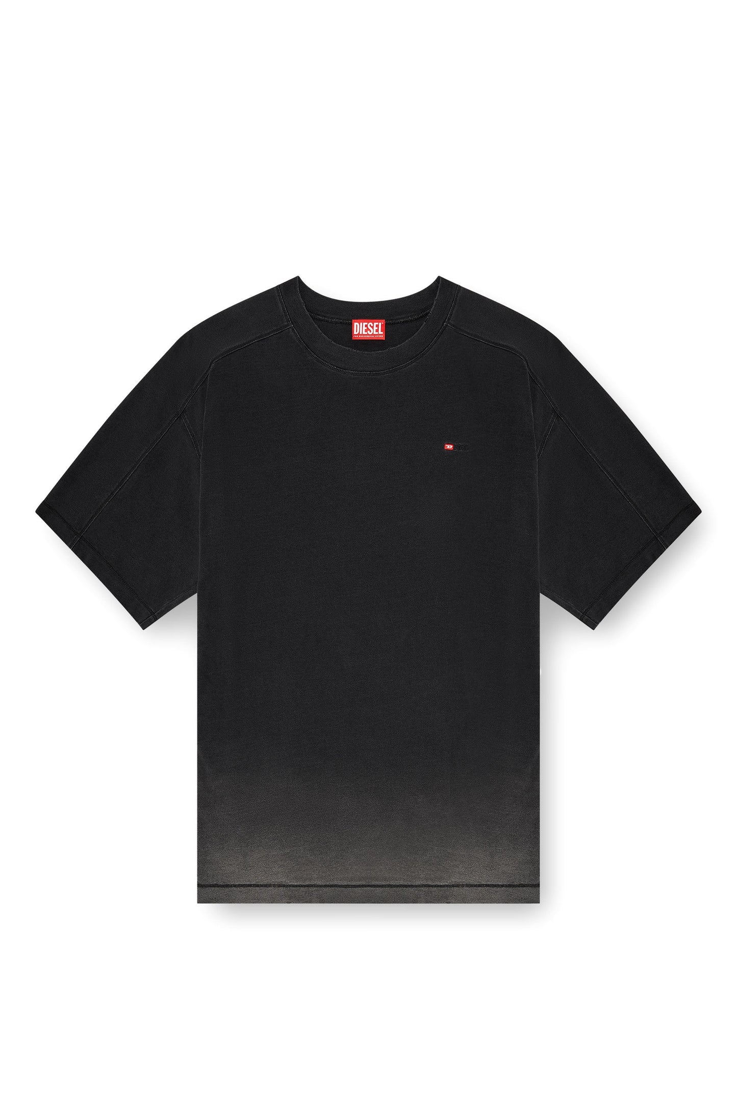 Cotton T-shirt with degradé effect
