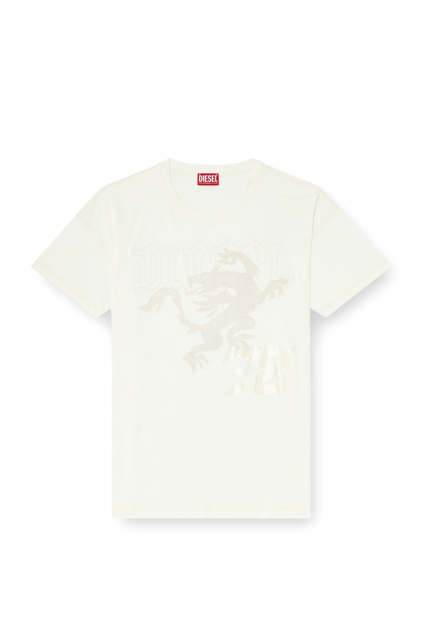Relaxed T-shirt with prints and embroderies