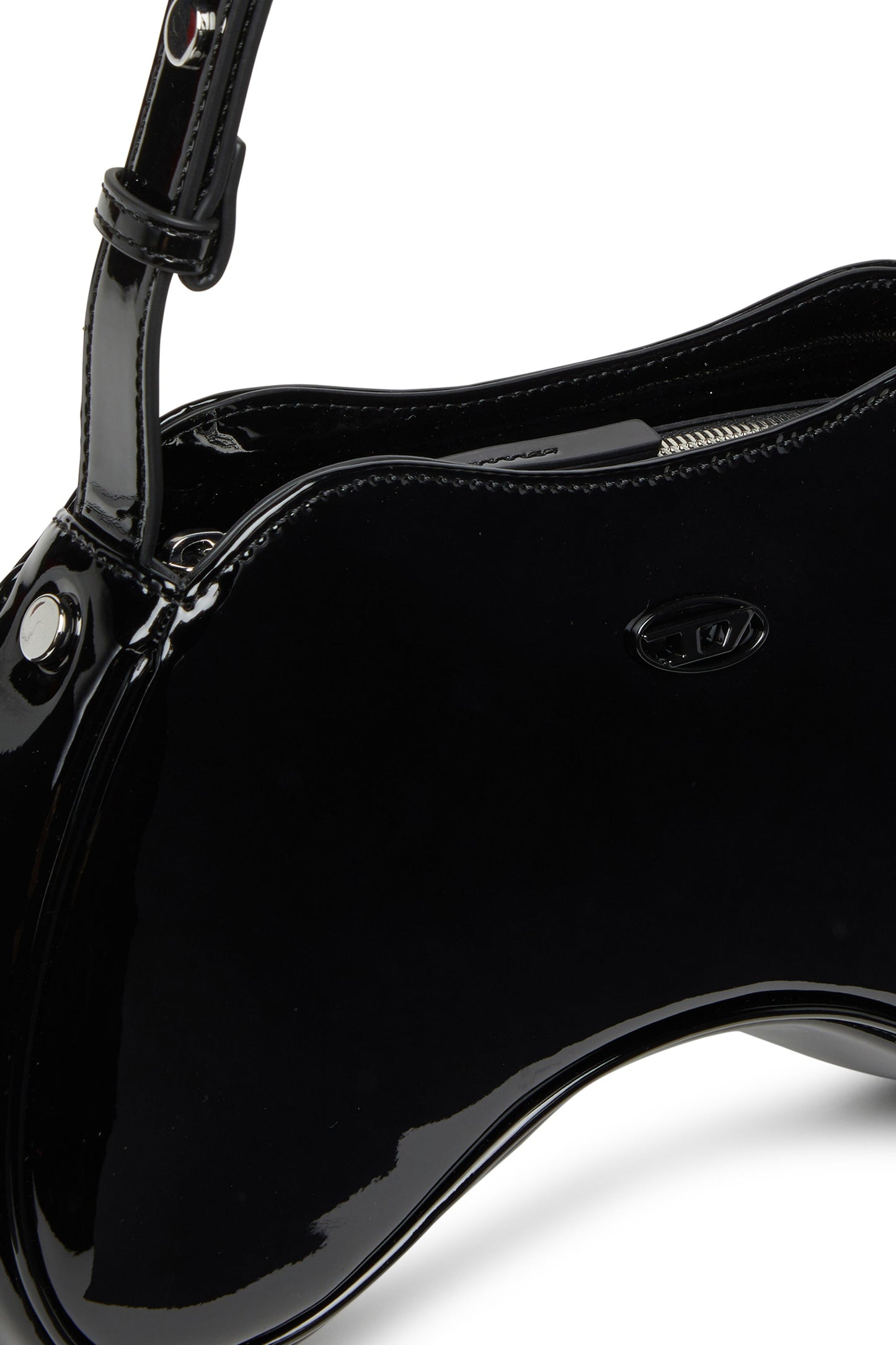 Play-Glossy crossbody bag with tonal logo