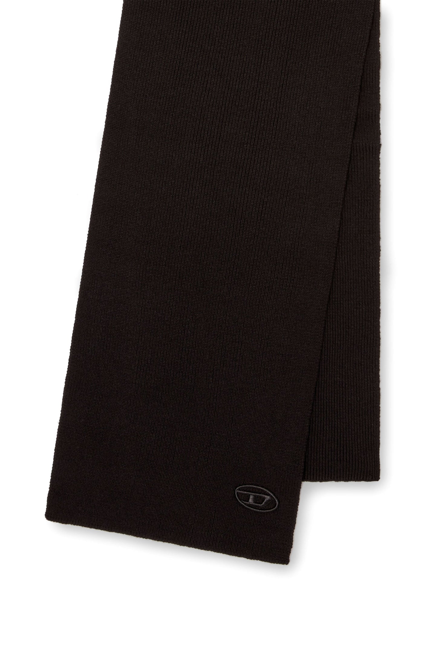 Ribbed wool-blend scarf