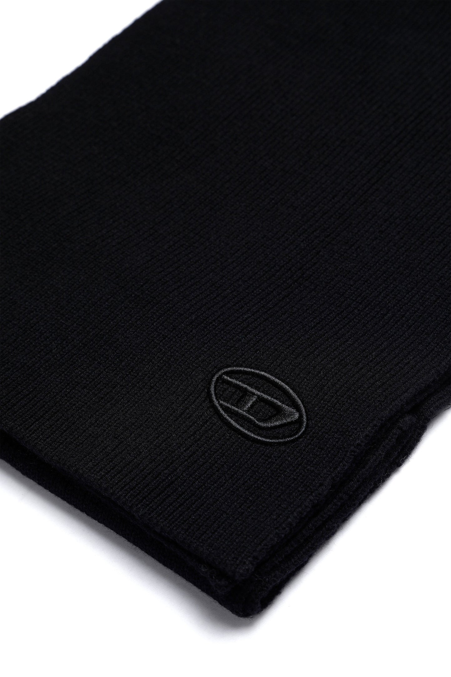 Ribbed wool-blend scarf
