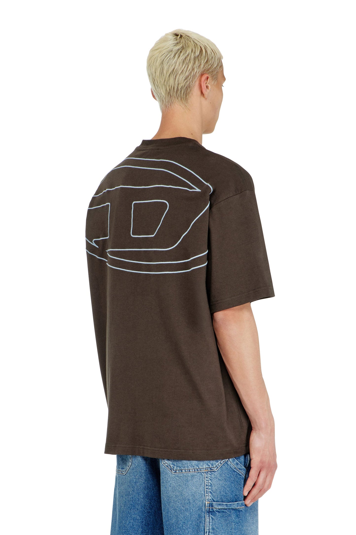 T-shirt with maxi oval D embroidery