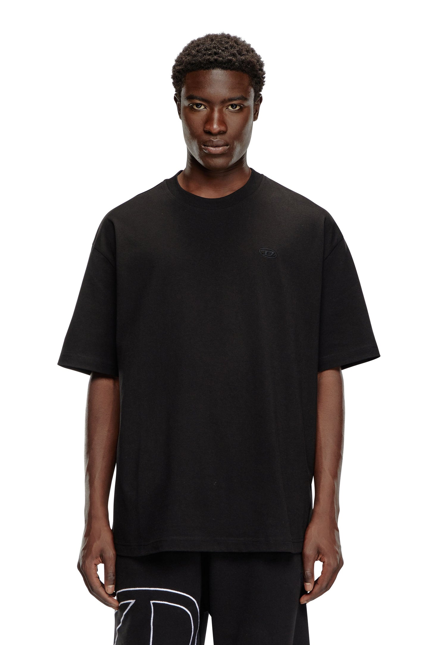 T-shirt with maxi oval D embroidery