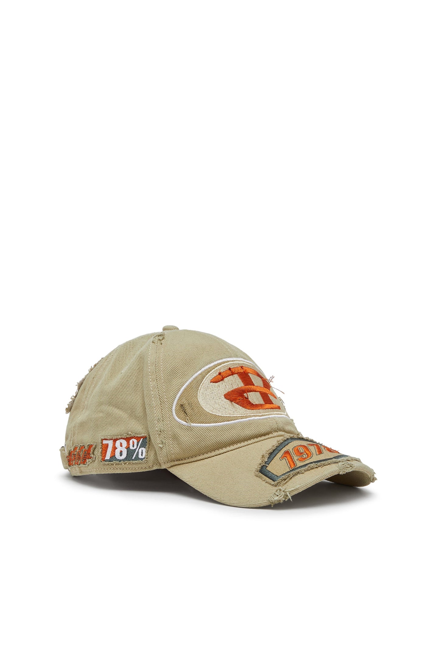 Baseball cap with embroidered patches