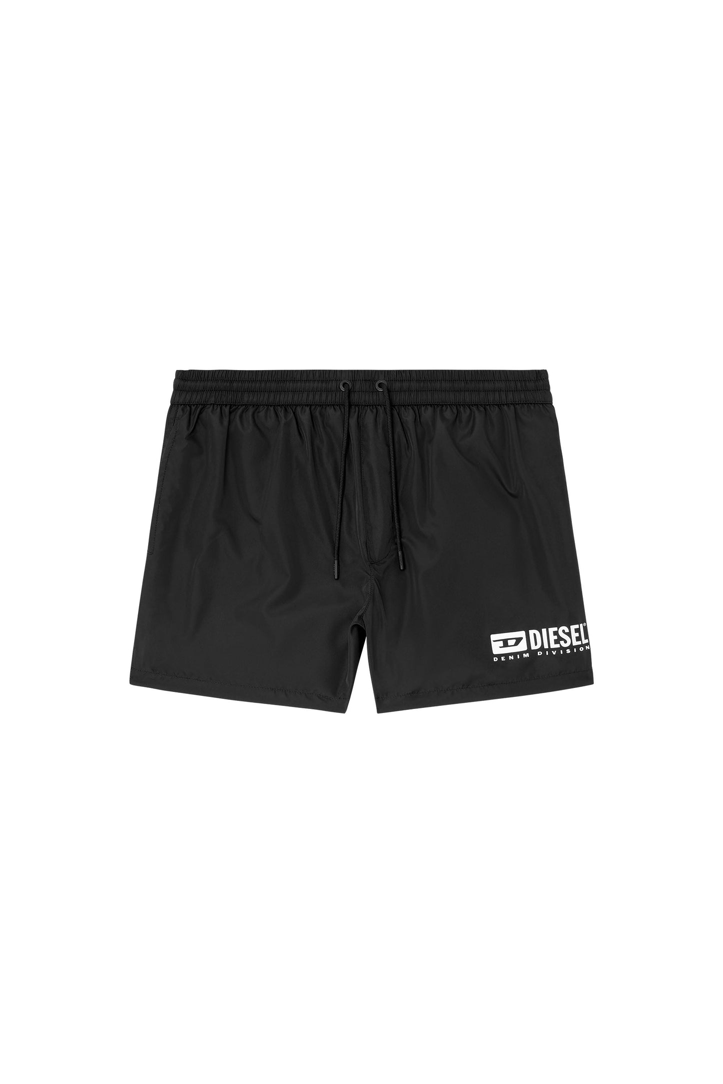 Mid-length swim shorts with logo print