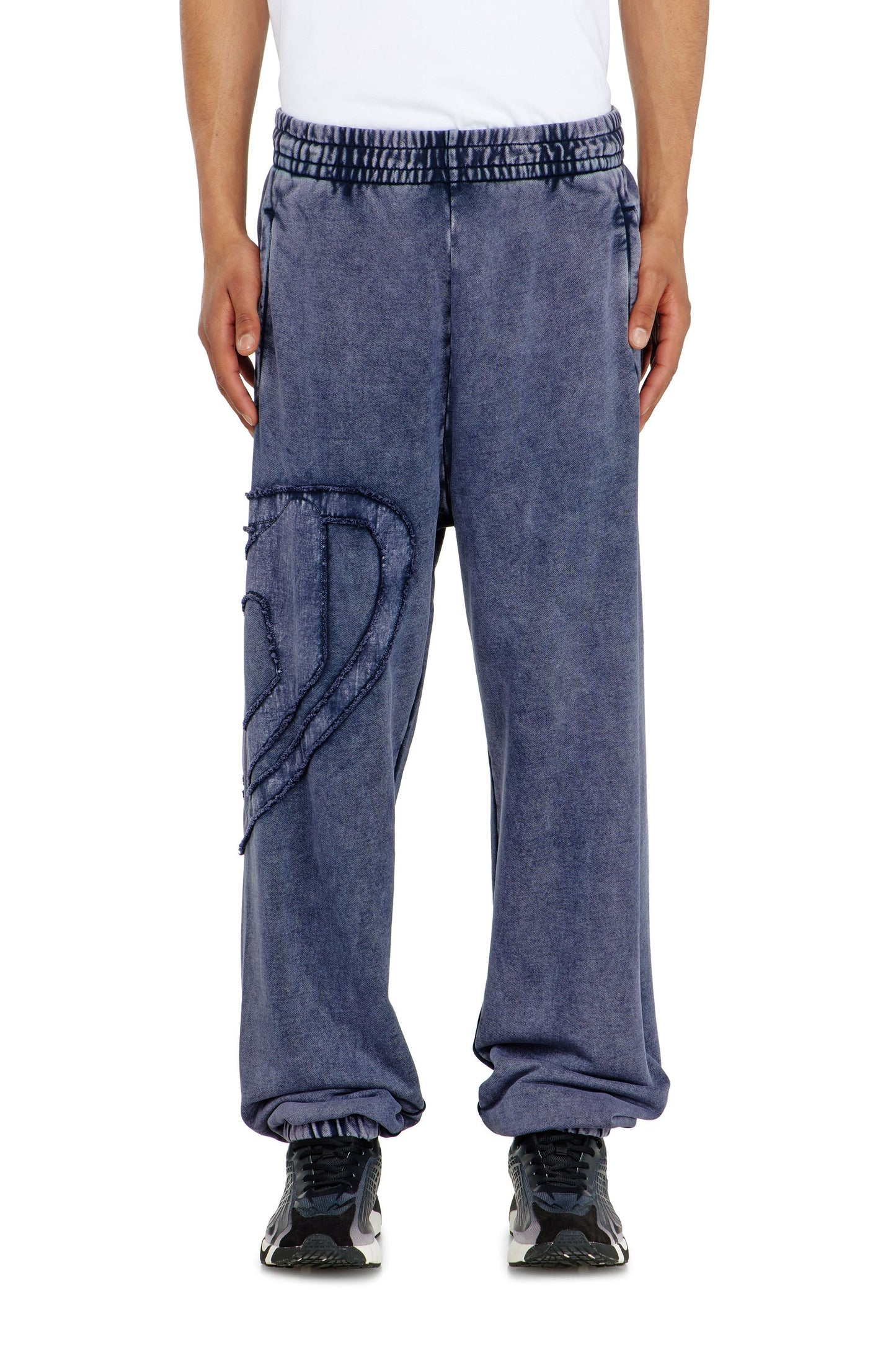 Organic cotton sweatpants with Oval D patch