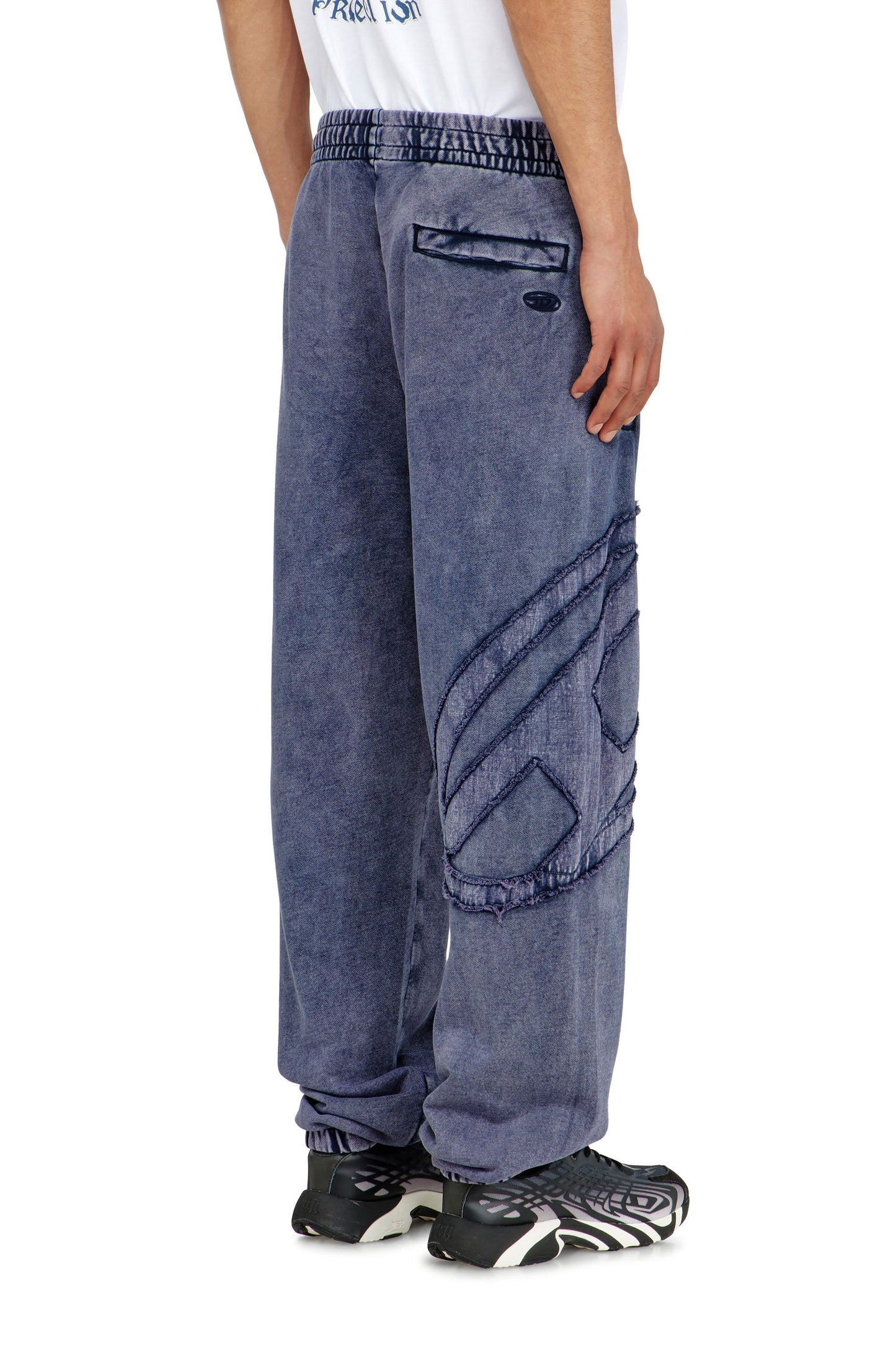 Organic cotton sweatpants with Oval D patch