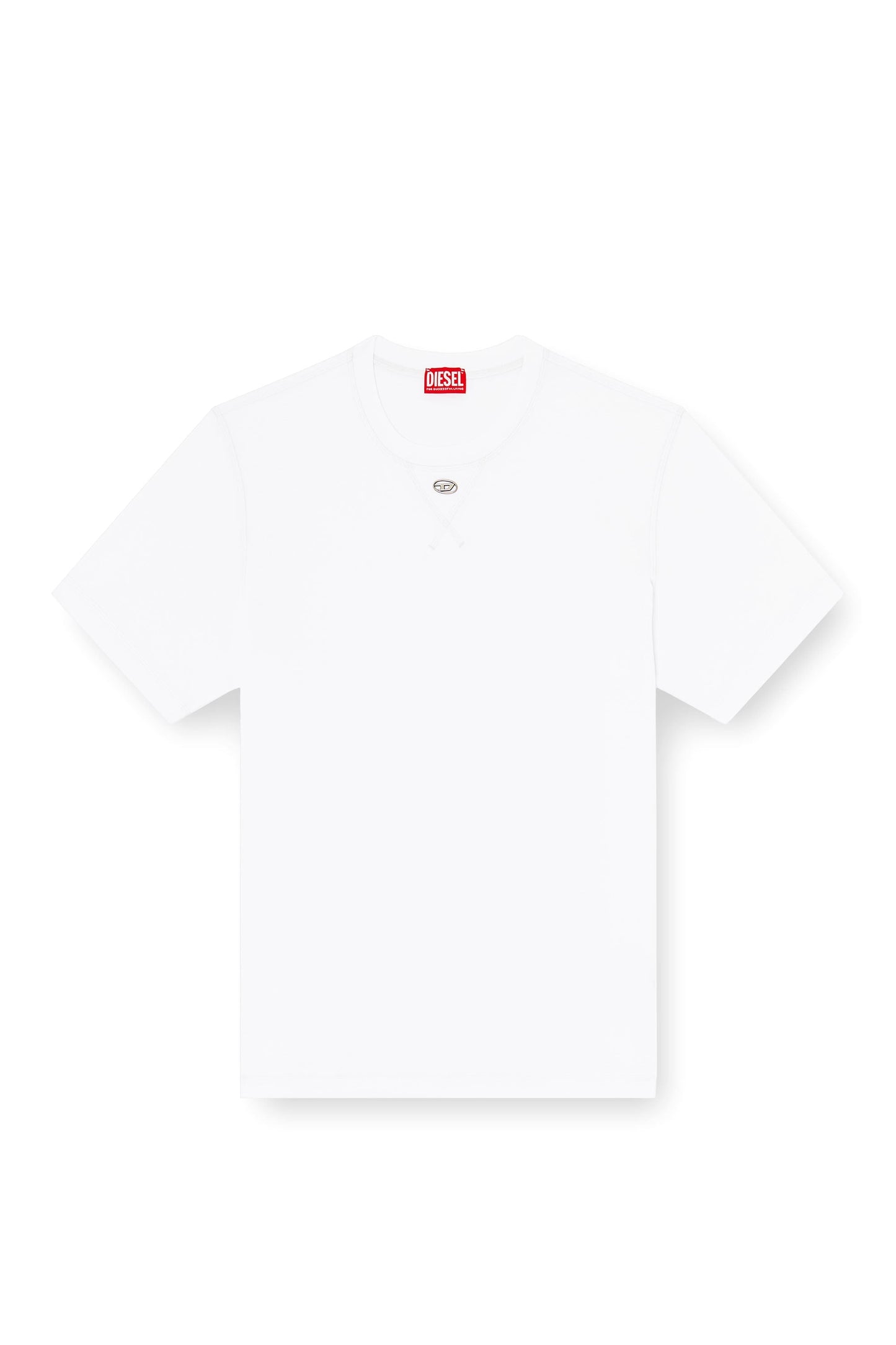 Regular T-shirt with crew neck and Oval D
