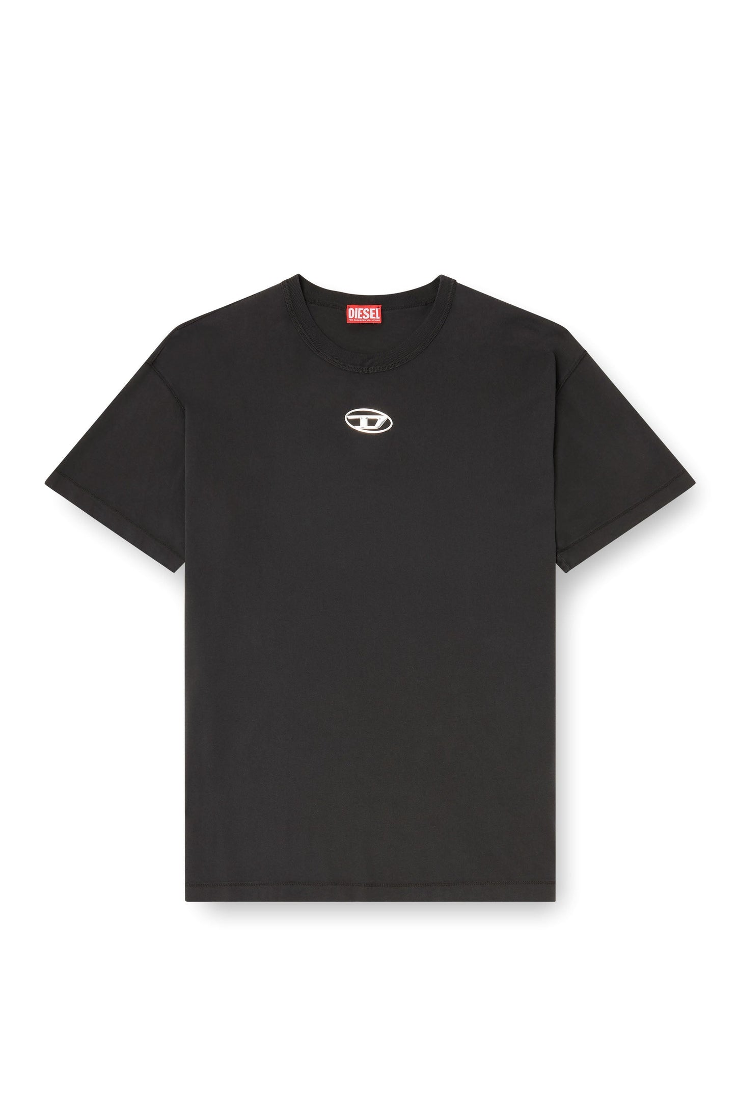 Light cotton T-shirt with metallic Oval D logo