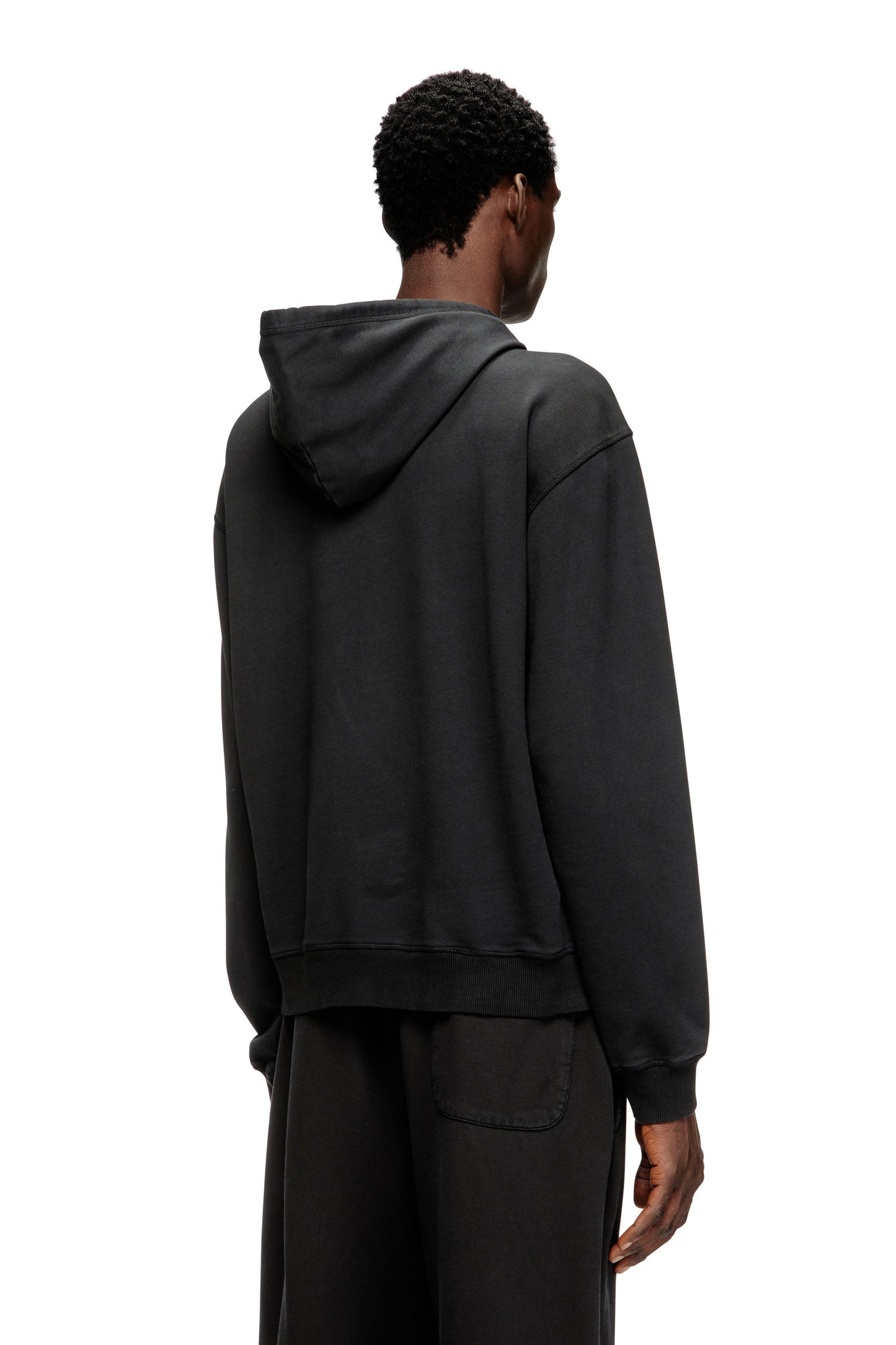 Cotton hoodie with metallic Oval D