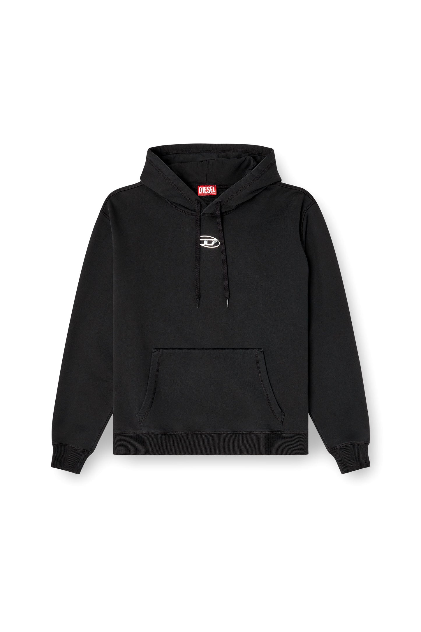 Cotton hoodie with metallic Oval D