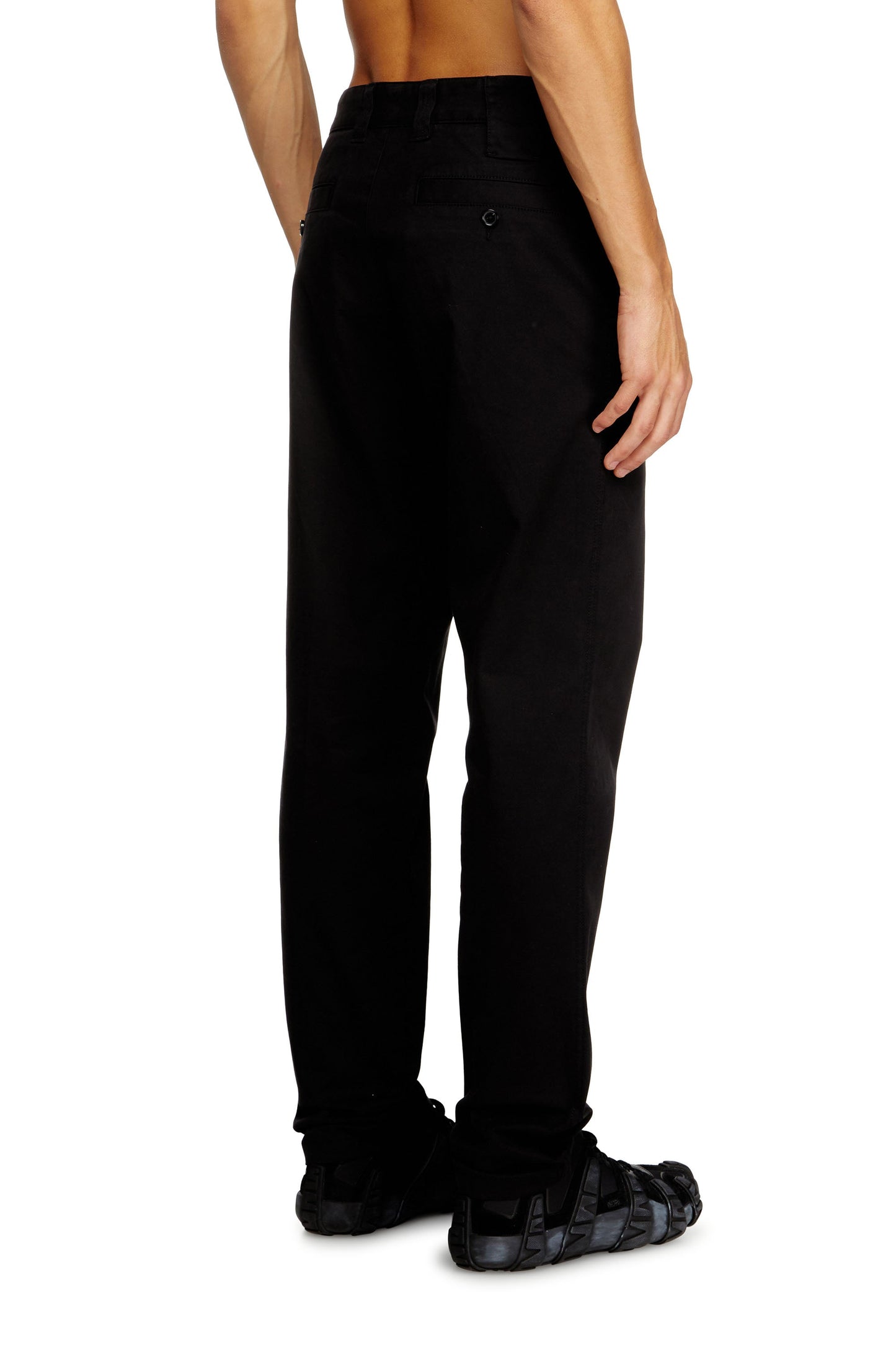 Cotton pants with utility loop