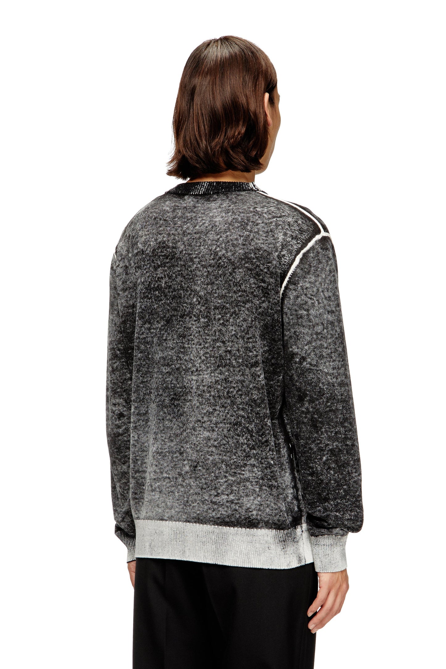 Jumper with faded reverse print