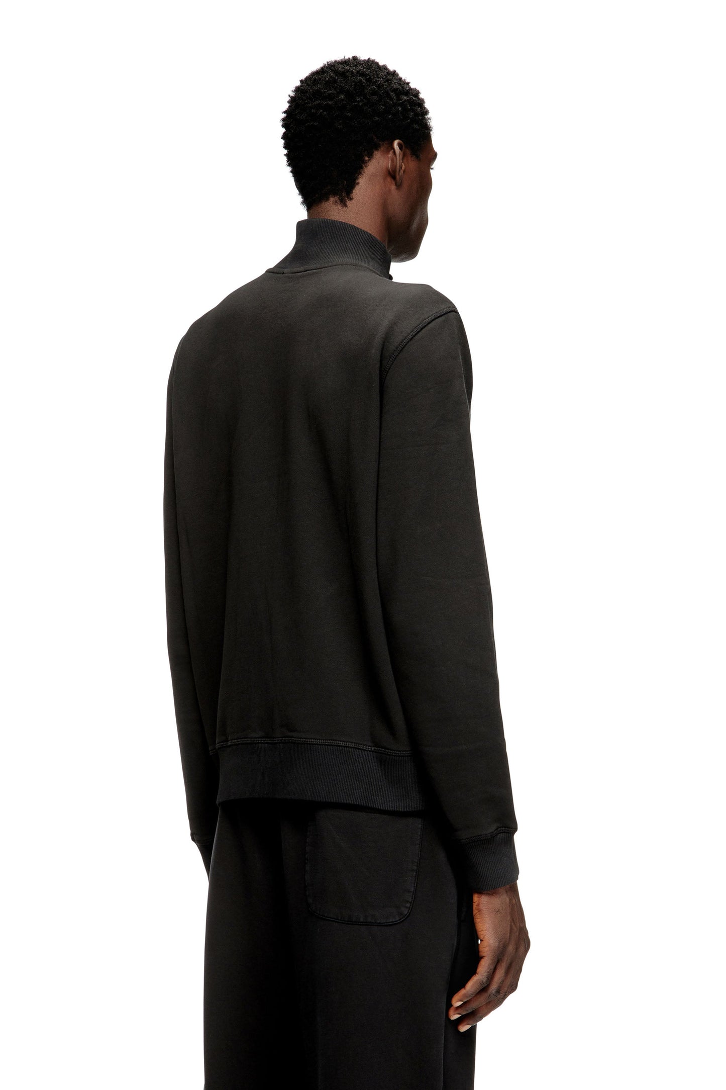 Wweatshirt with mock neck and metallic Oval D