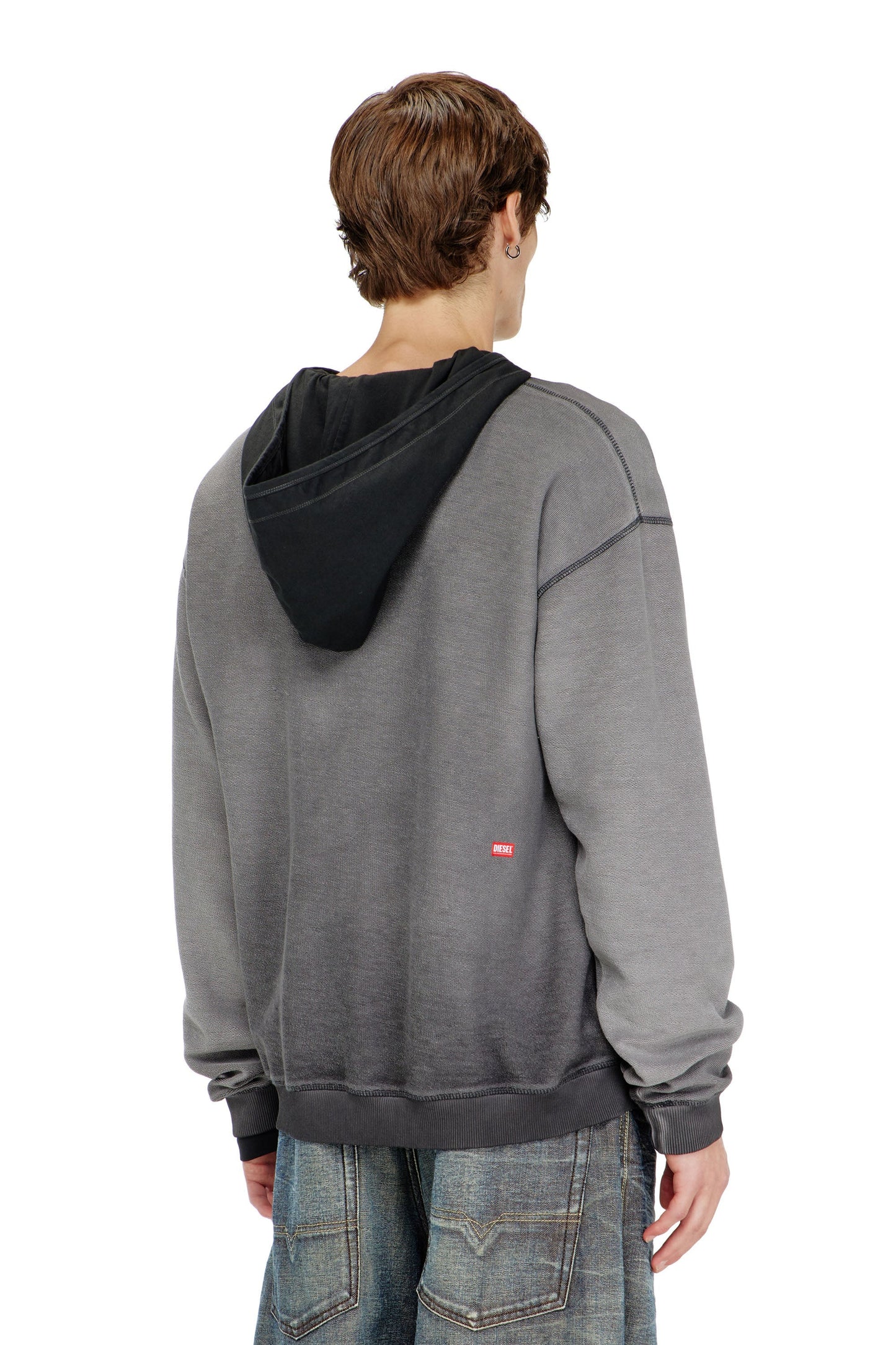 Sweatshirt with dévoré print
