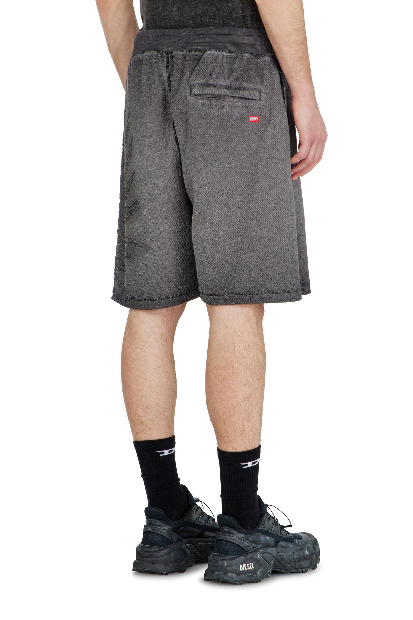 Sweatshorts with dévoré motifs