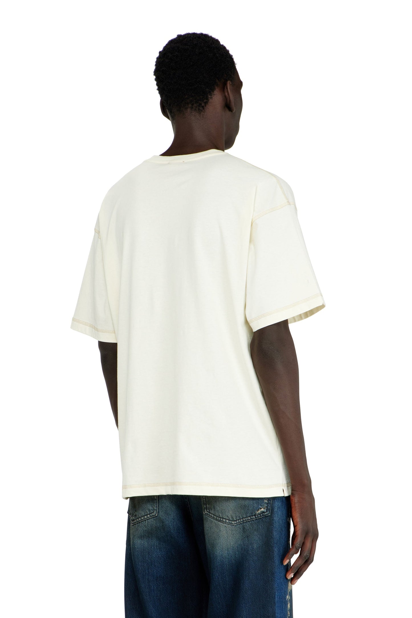 Relaxed T-shirt with prints and embroderies