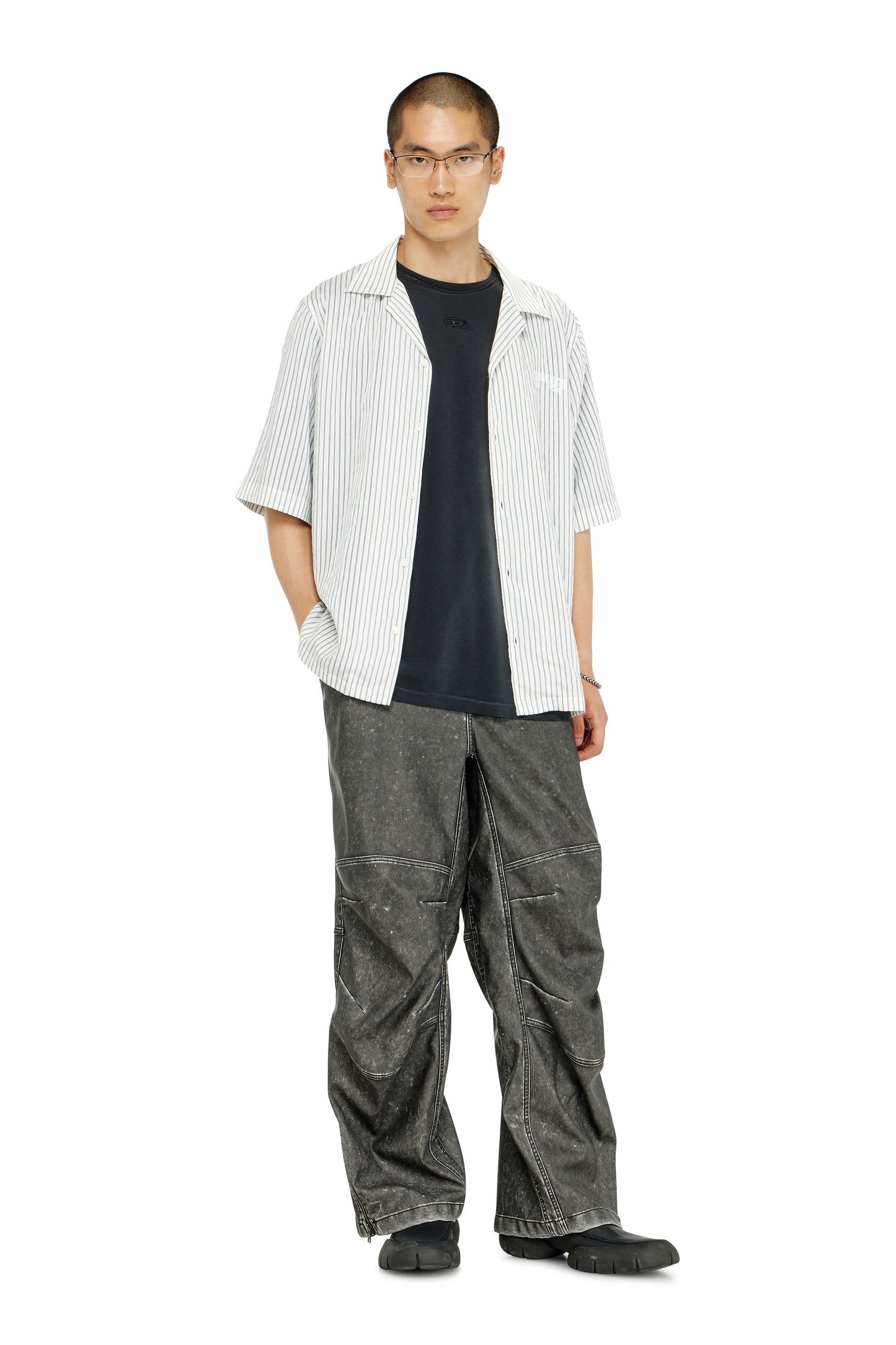 Faded T-shirt with ripped pocket detail