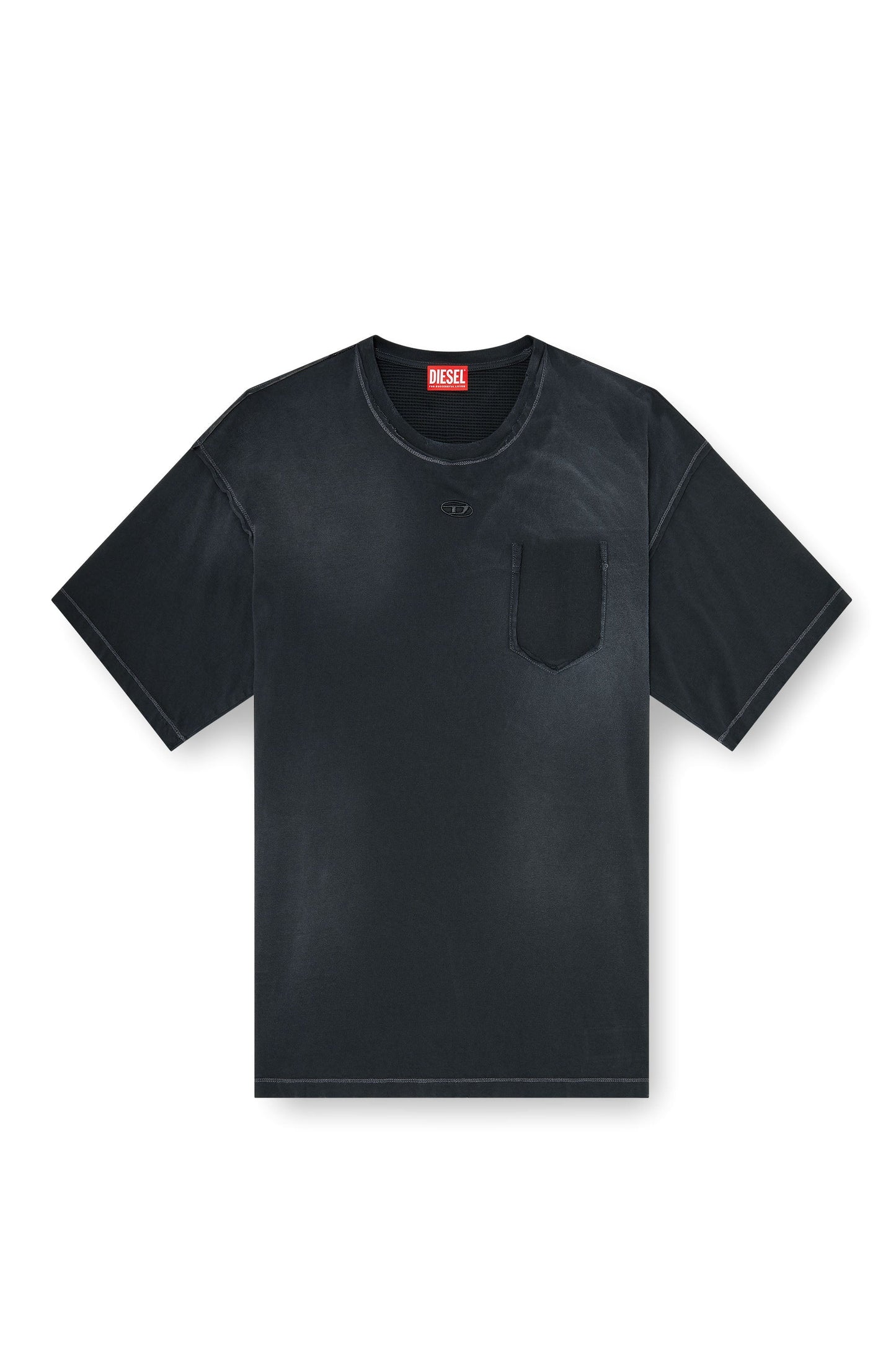Faded T-shirt with ripped pocket detail