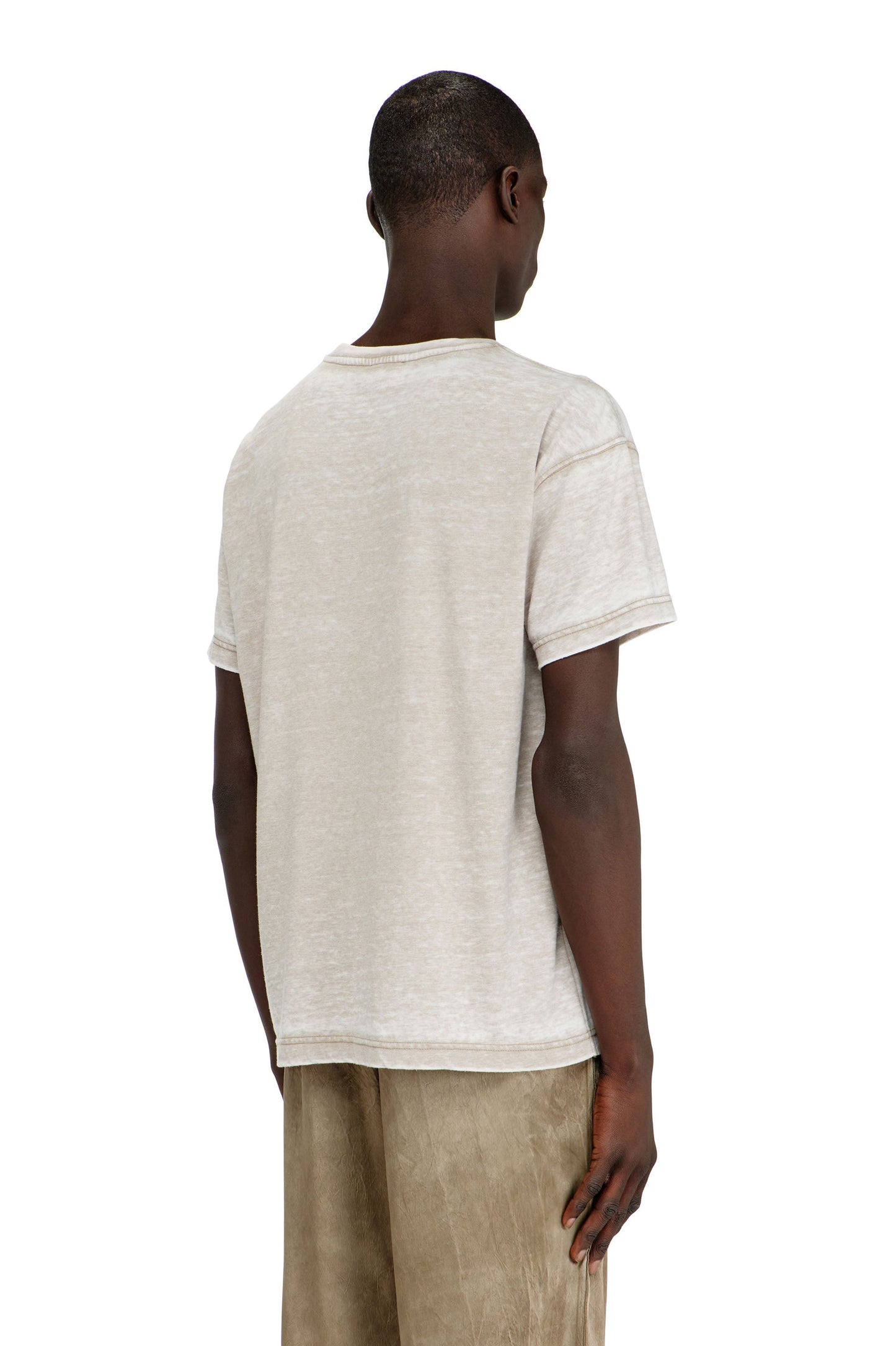 Jersey T-shirt with burnout wash and studs