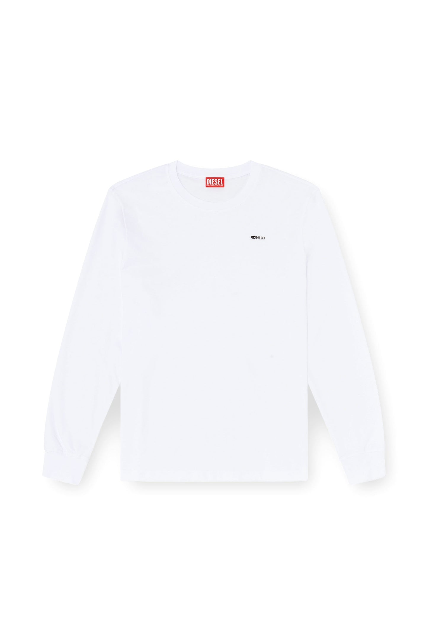 Long-sleeve T-shirt with metal logo plaque