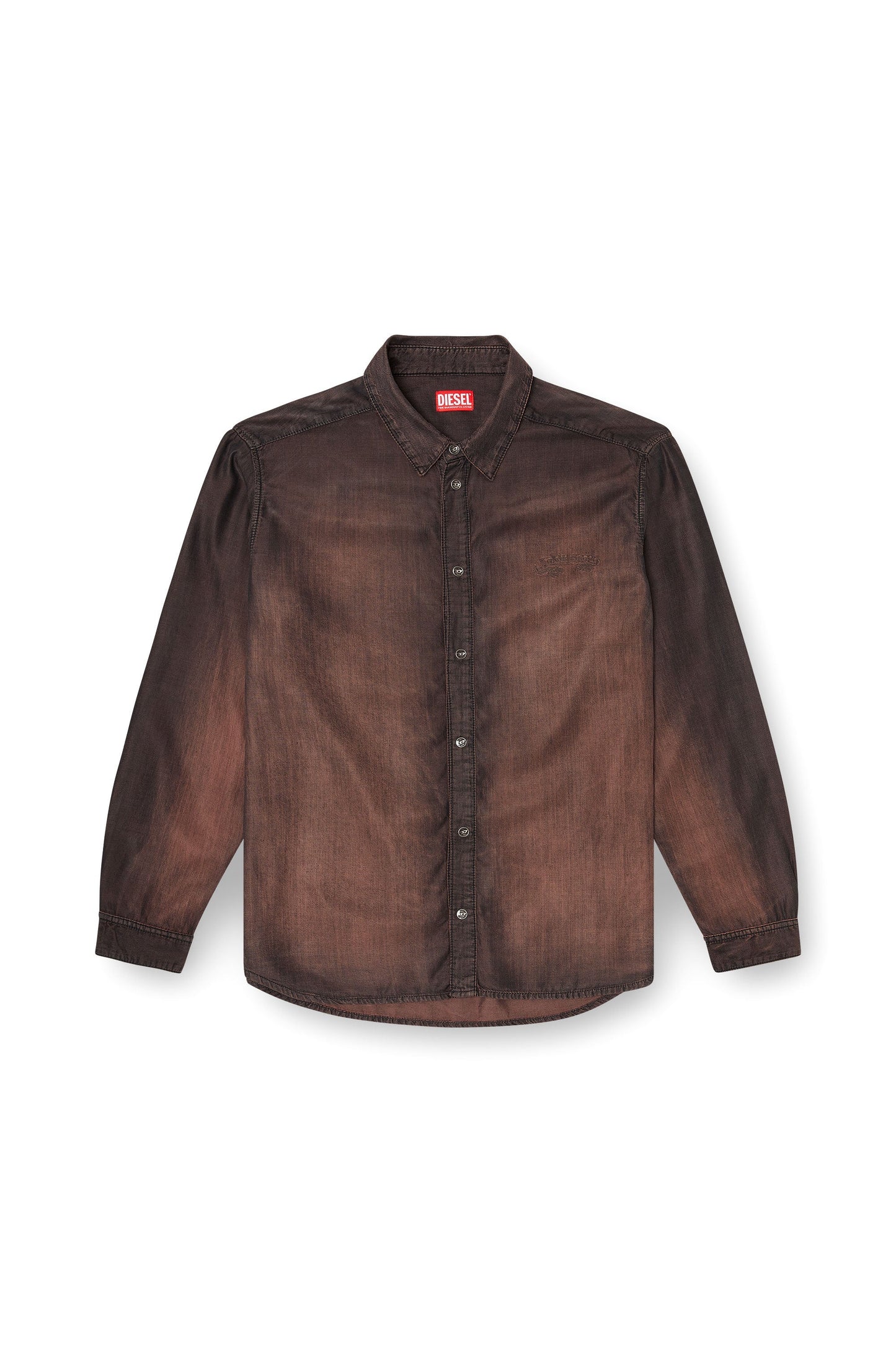 Shirt in fluid coated denim
