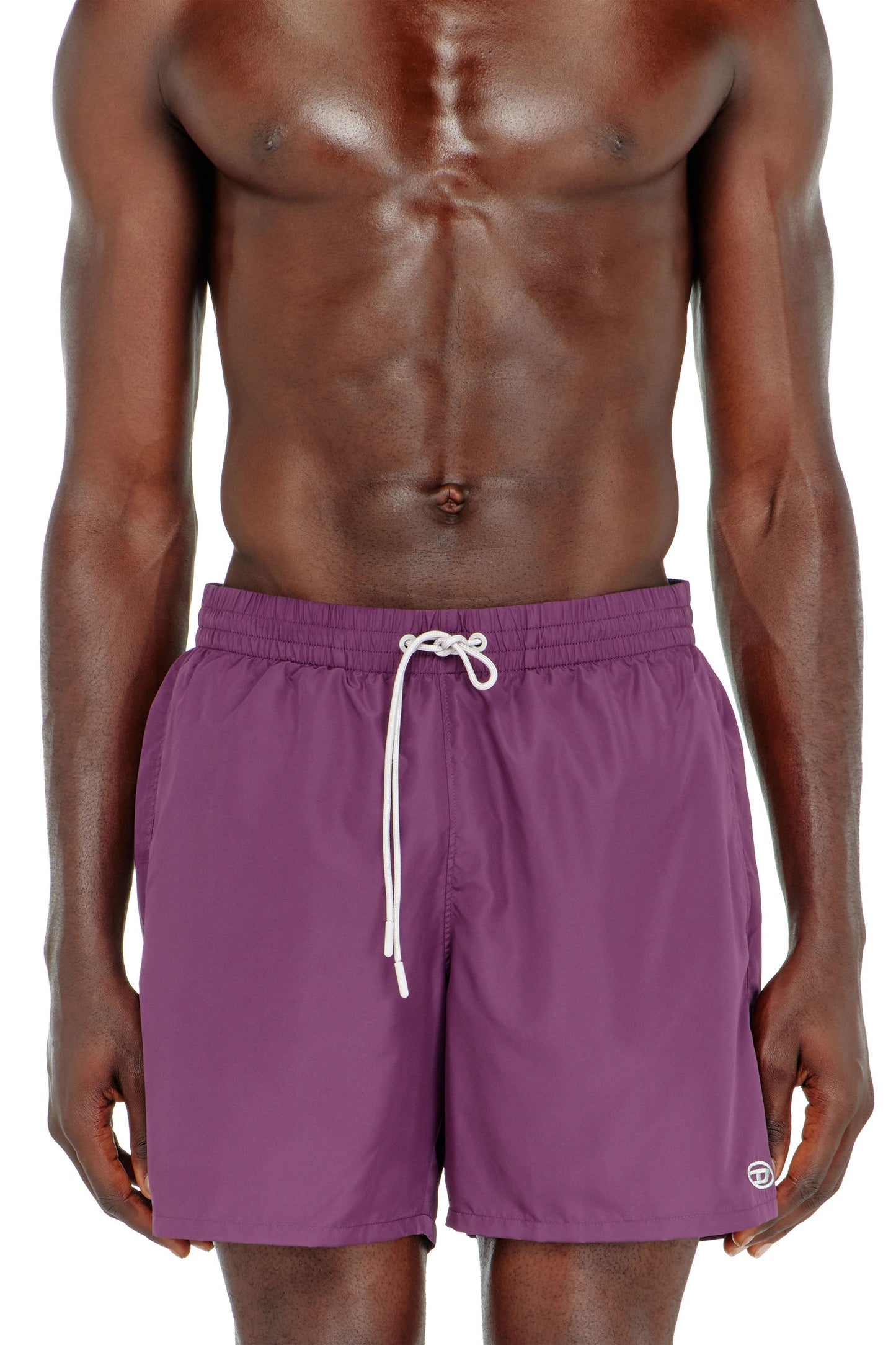 Swim shorts with metallic Oval D logo