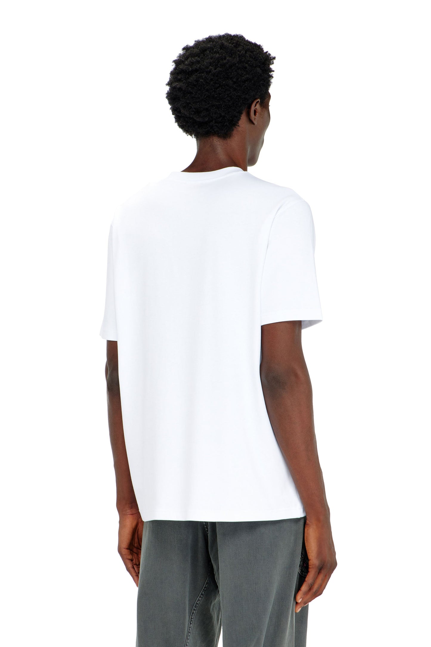 Cotton-interlock T-shirt with logo embroidery