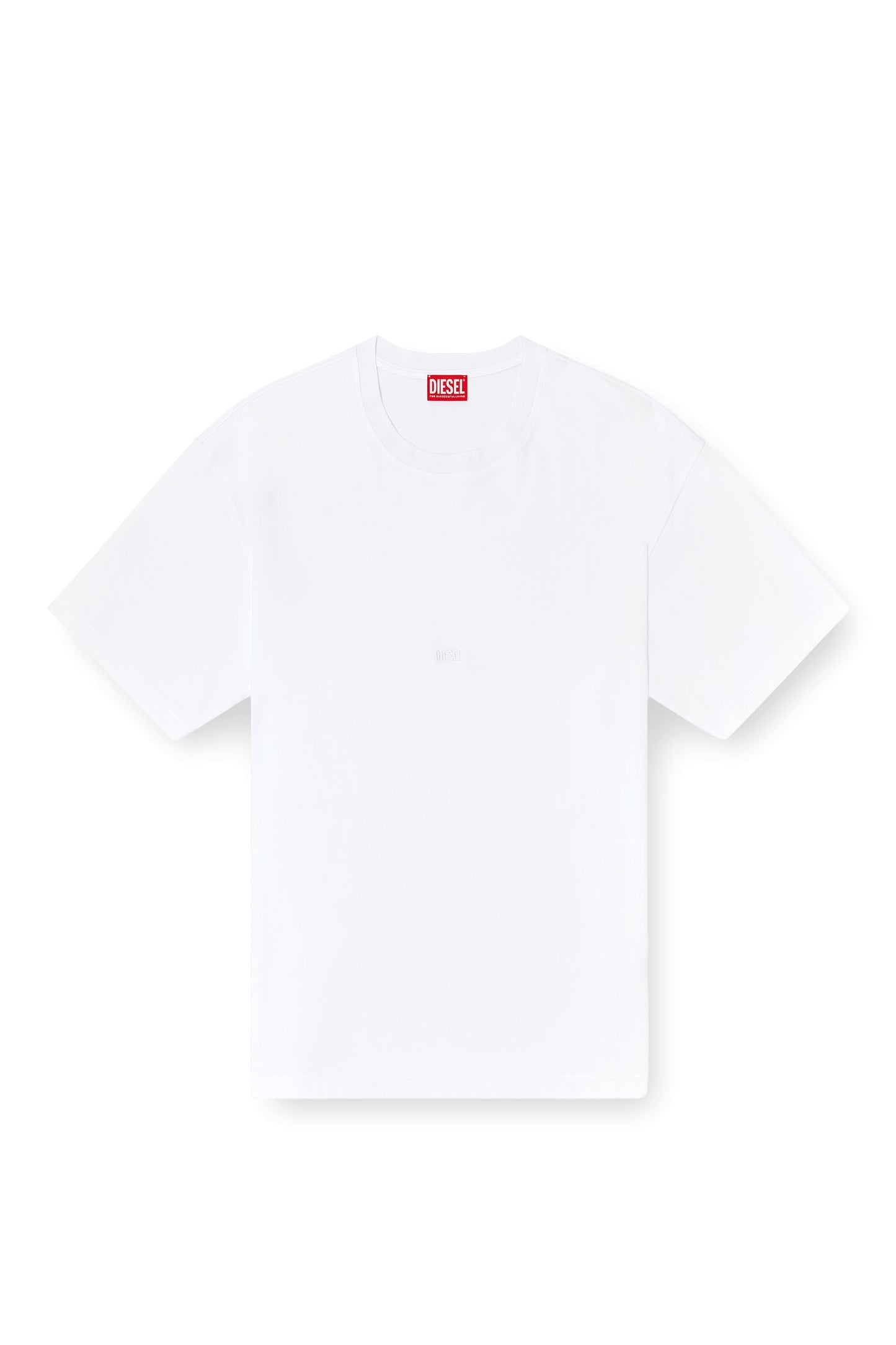 Cotton-interlock T-shirt with logo embroidery