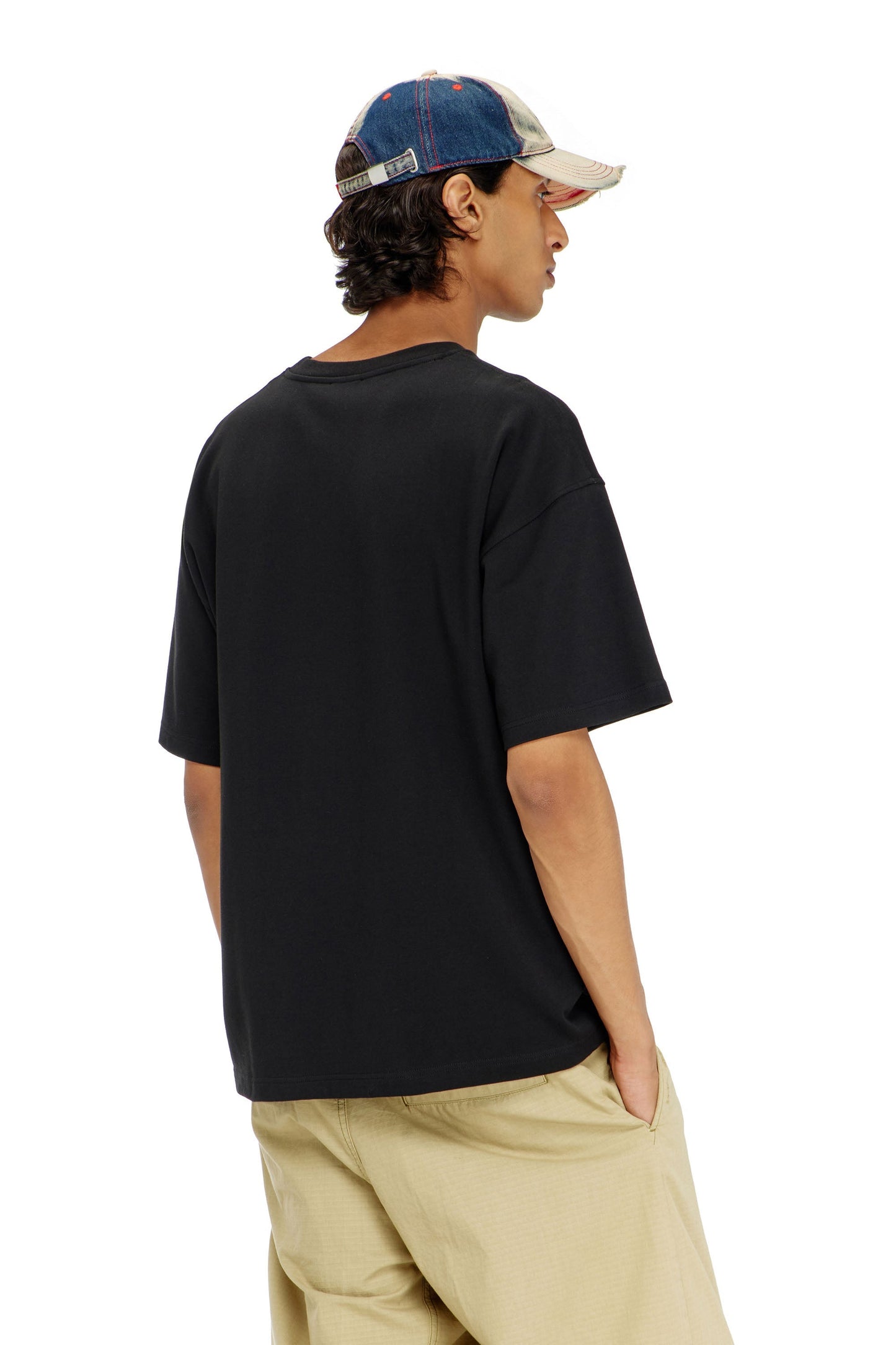 Cotton-interlock T-shirt with logo embroidery