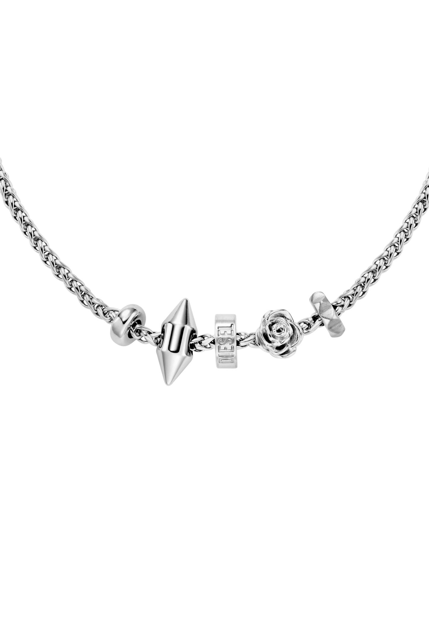 Stainless steel charm necklace