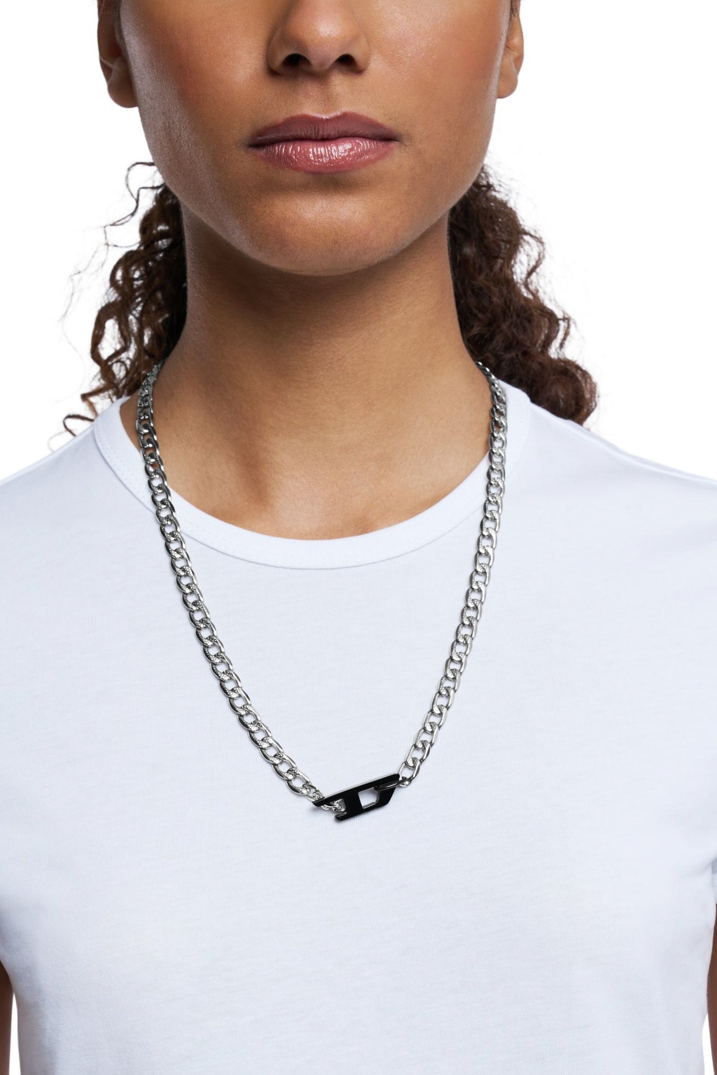 Two-tone stainless steel chain necklace