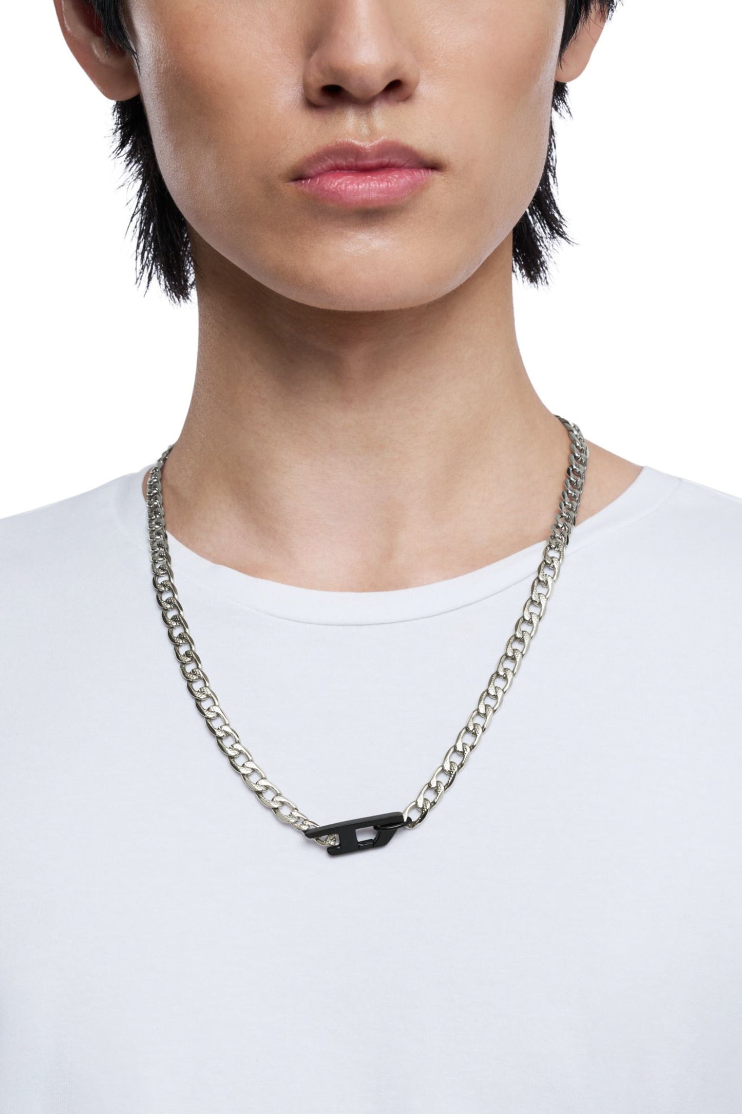 Two-tone stainless steel chain necklace