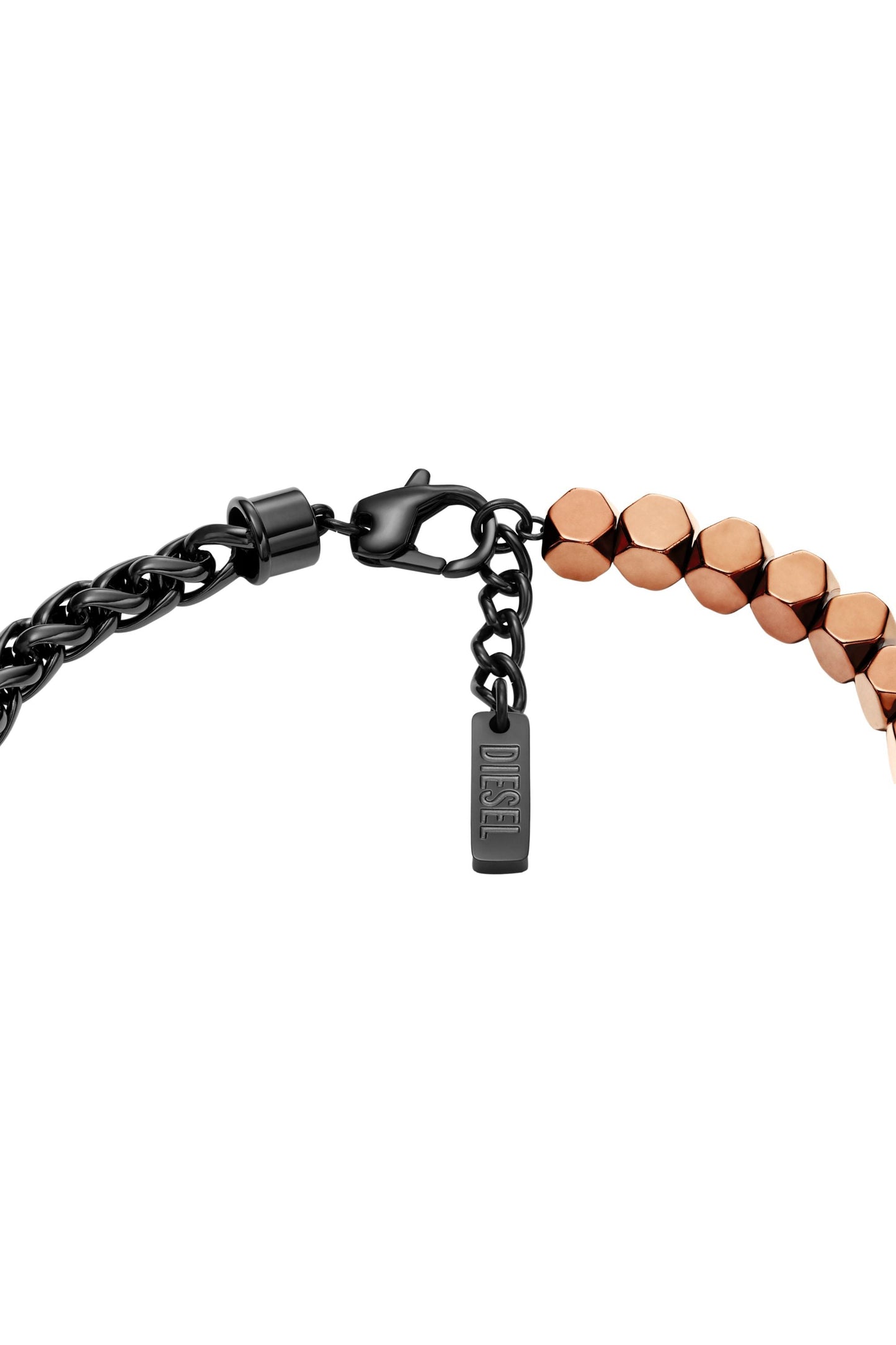 Stainless steel and hematite beaded bracelet