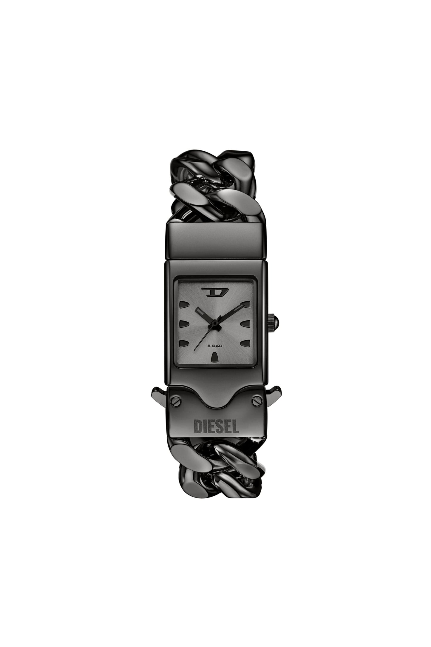 Closer in gunmetal stainless steel watch