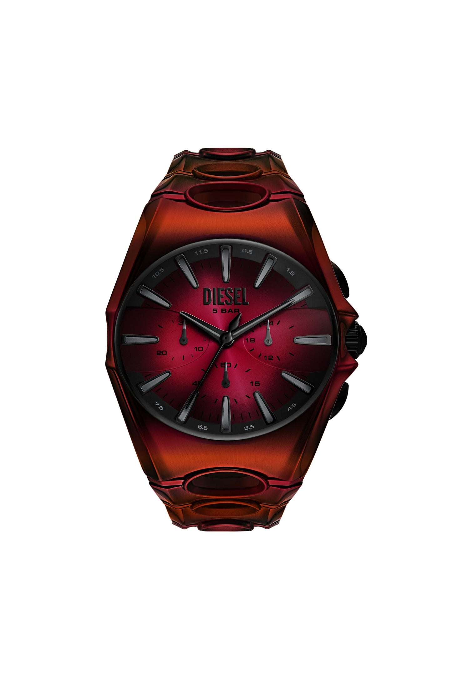 D-Curve red stainless steel watch