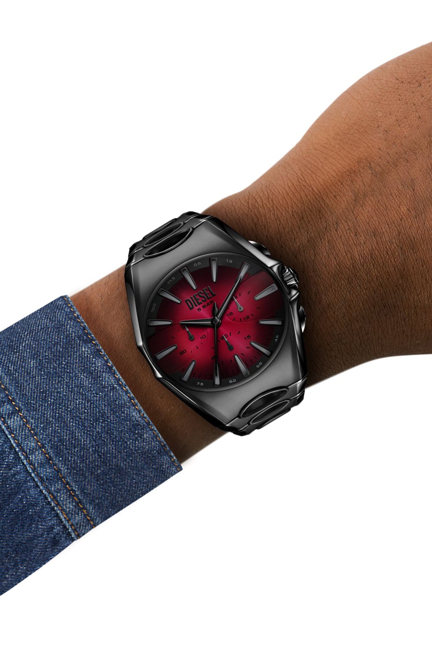 D-Curve black stainless steel watch