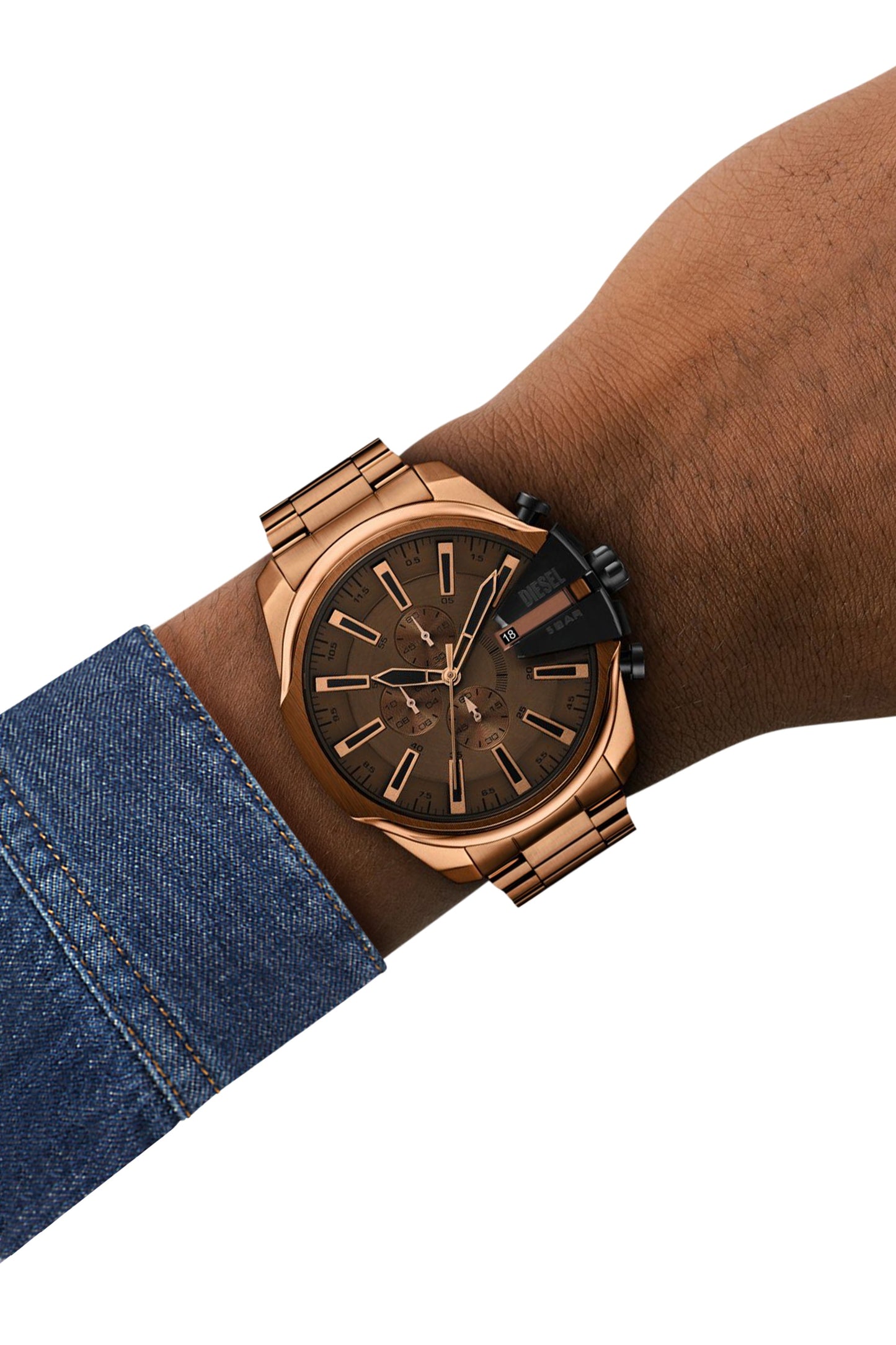 Mega Chief slim brown Stainless steel watch