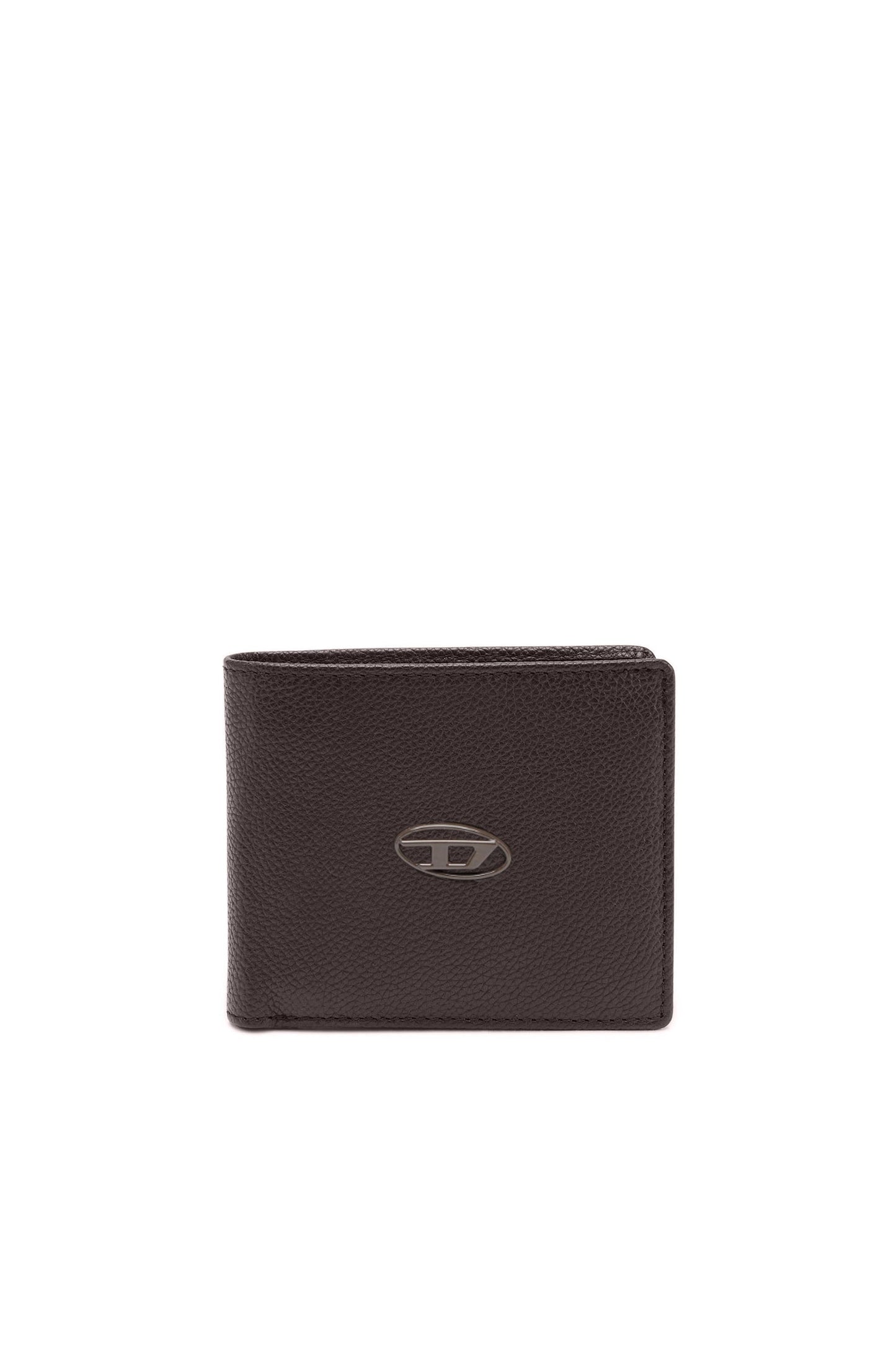 Bi-fold wallet in grainy leather