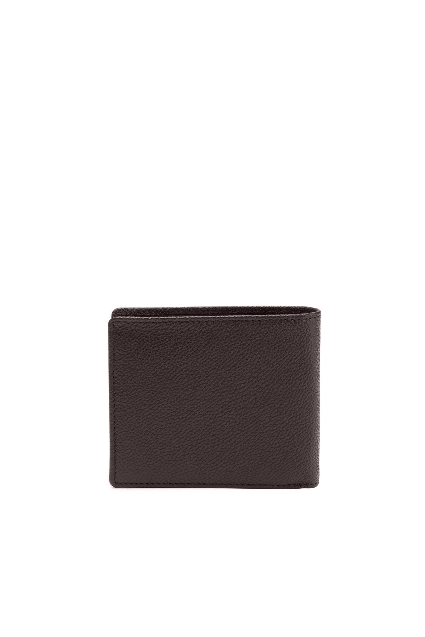 Bi-fold wallet in grainy leather