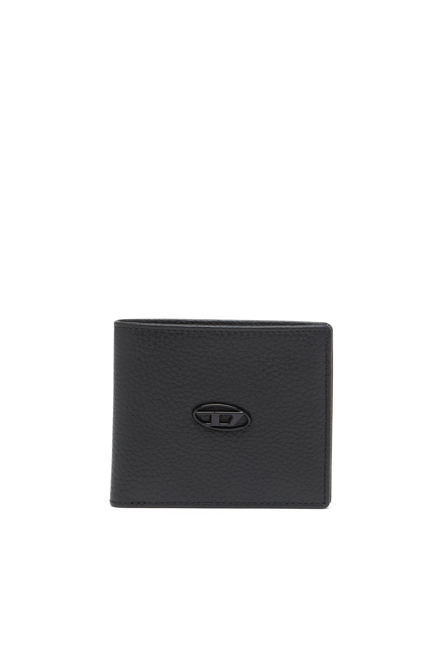 Bi-fold wallet in grainy leather