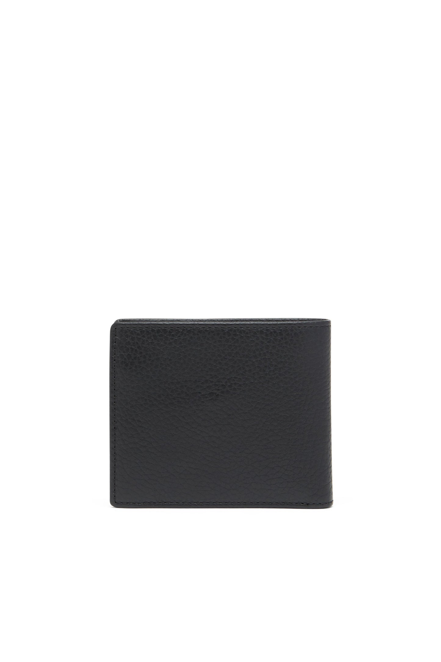 Bi-fold wallet in grainy leather
