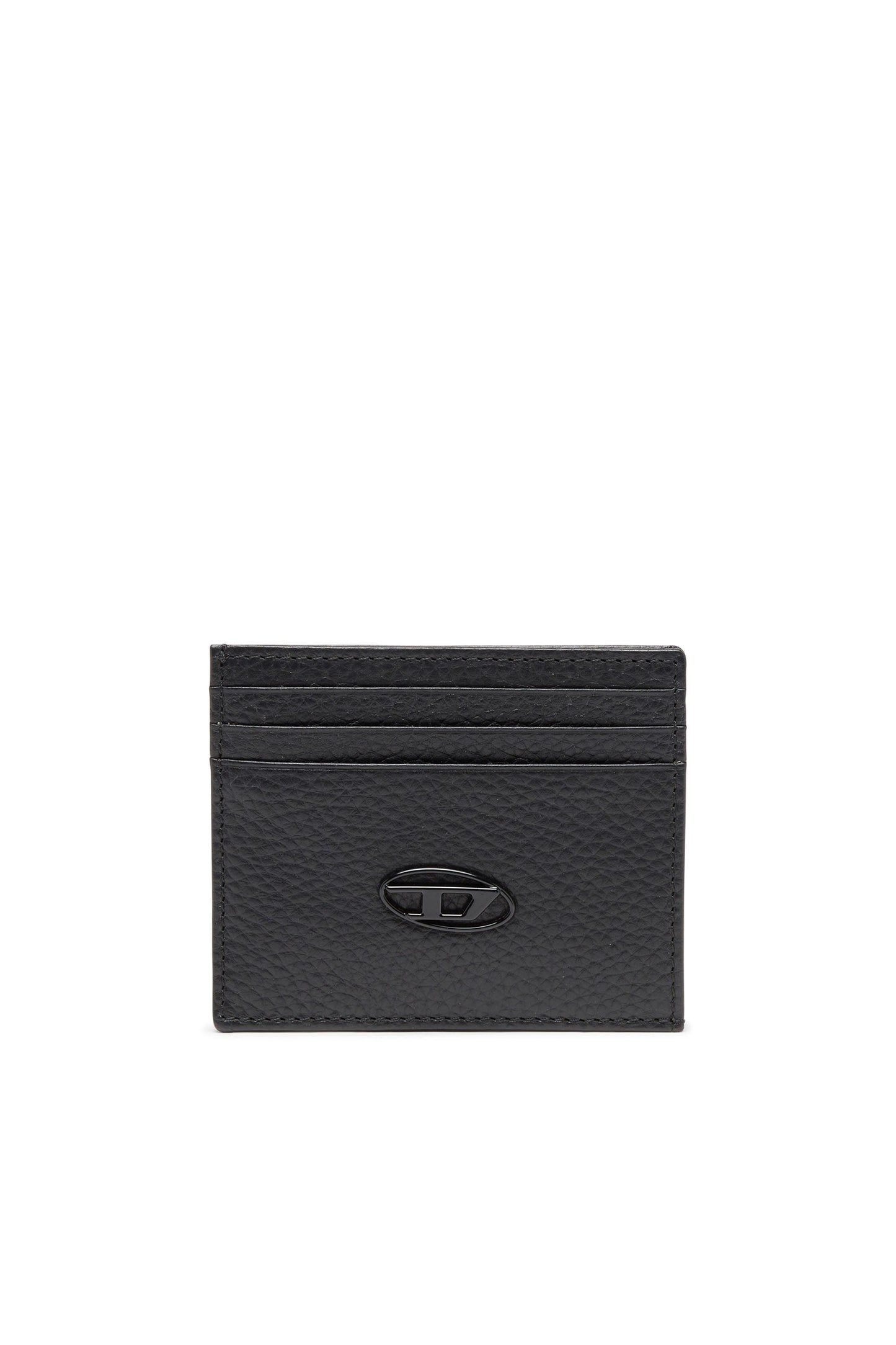 Card case in grained leather