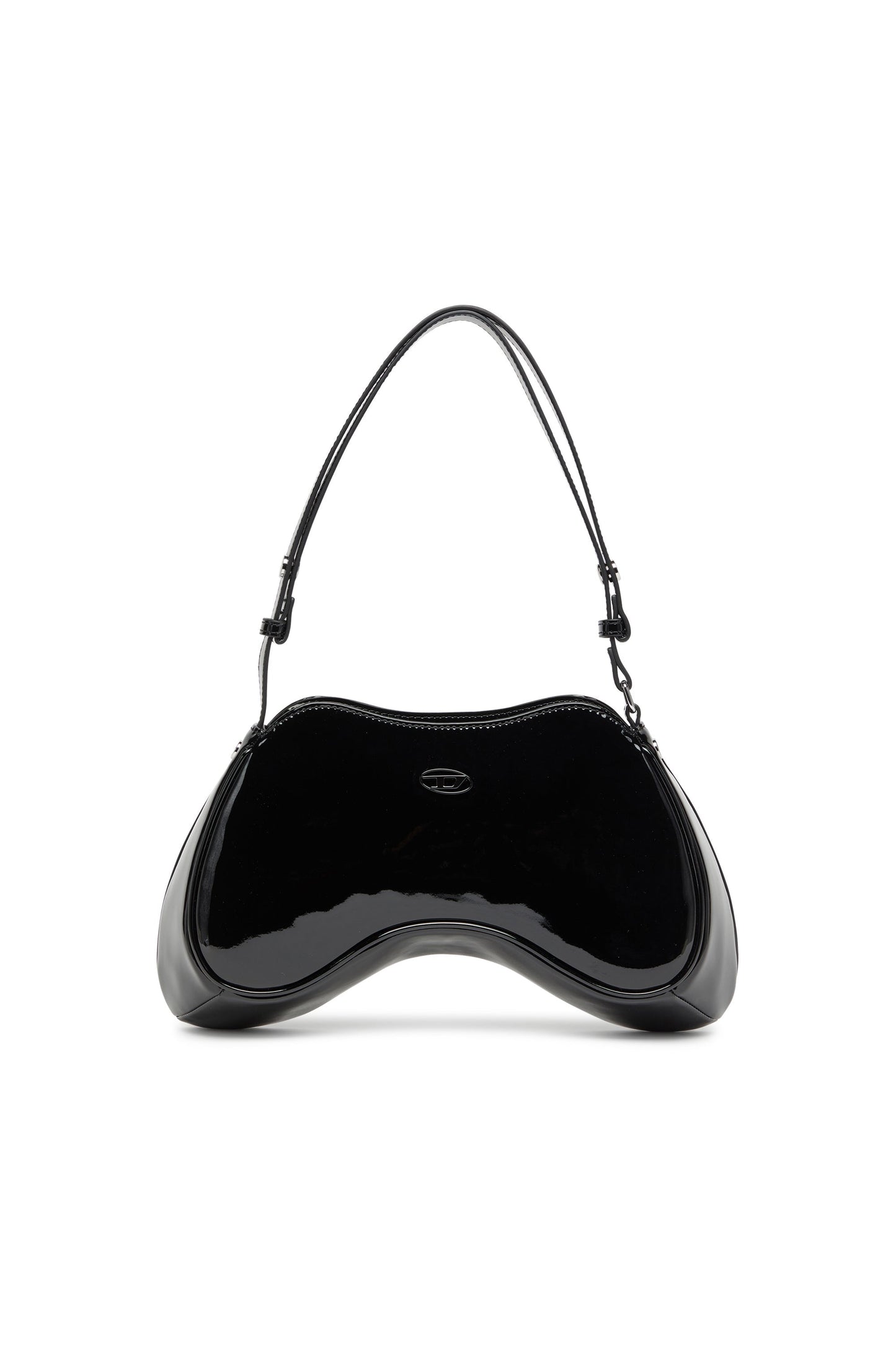 Play-Glossy crossbody bag with tonal logo