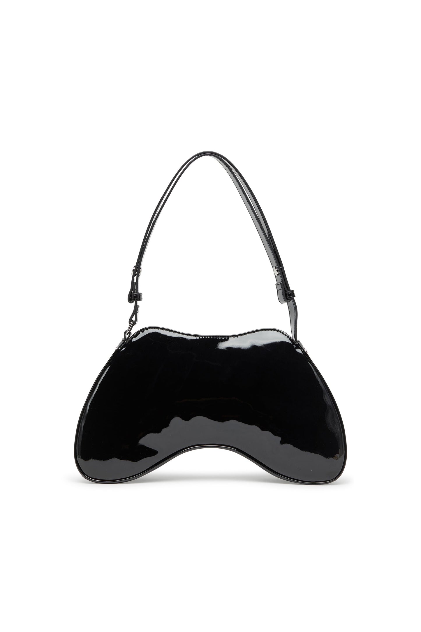 Play-Glossy crossbody bag with tonal logo