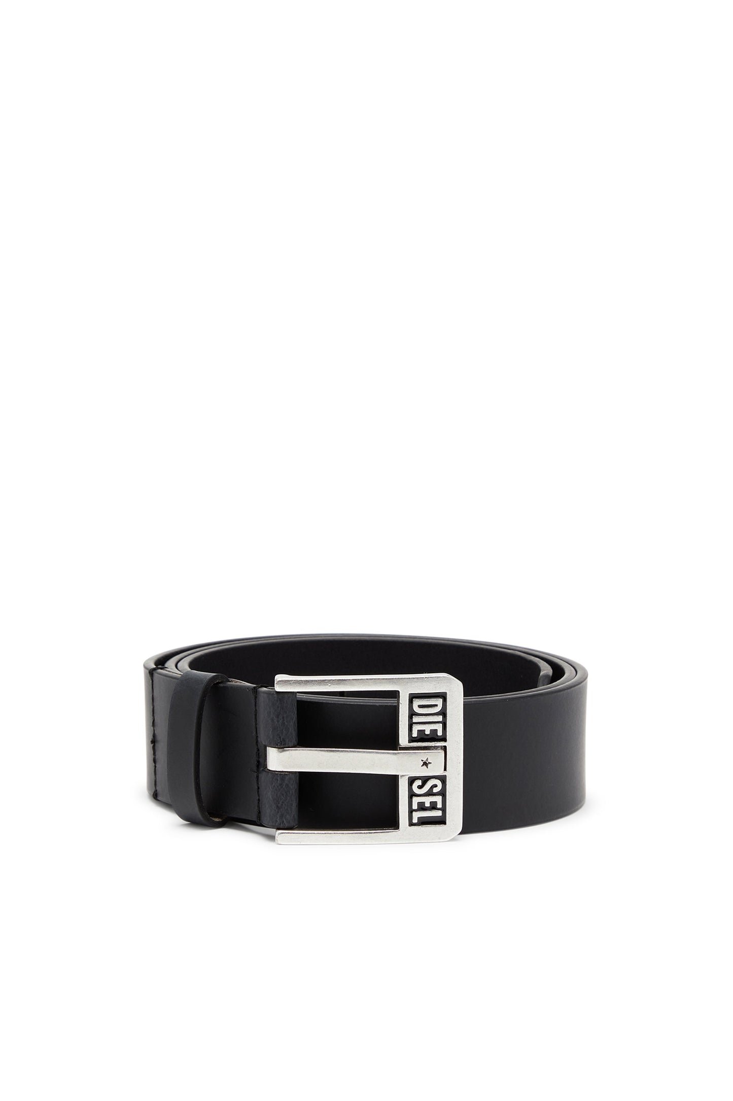 4 cm leather belt with clean-cut edges