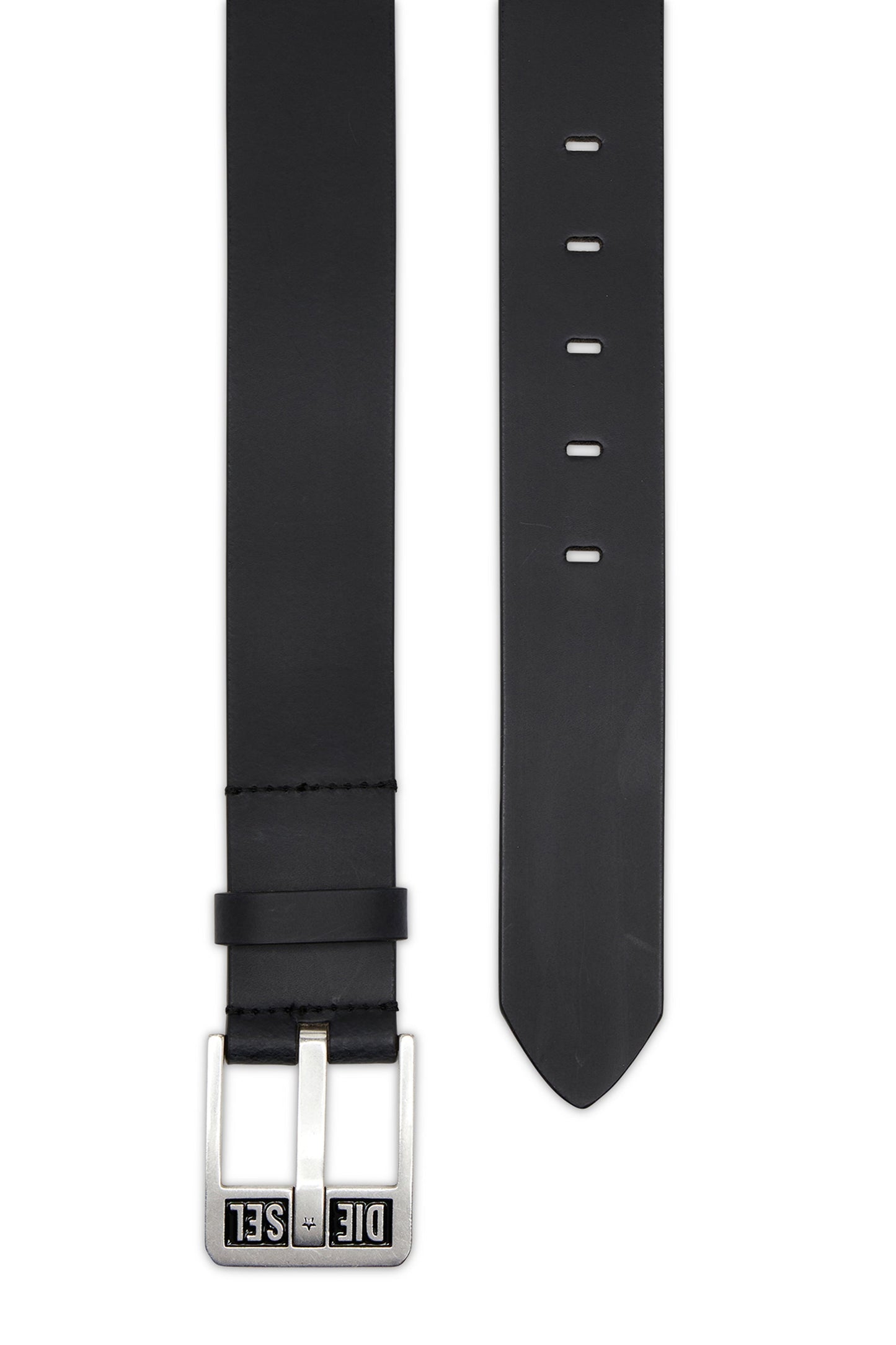 4 cm leather belt with clean-cut edges
